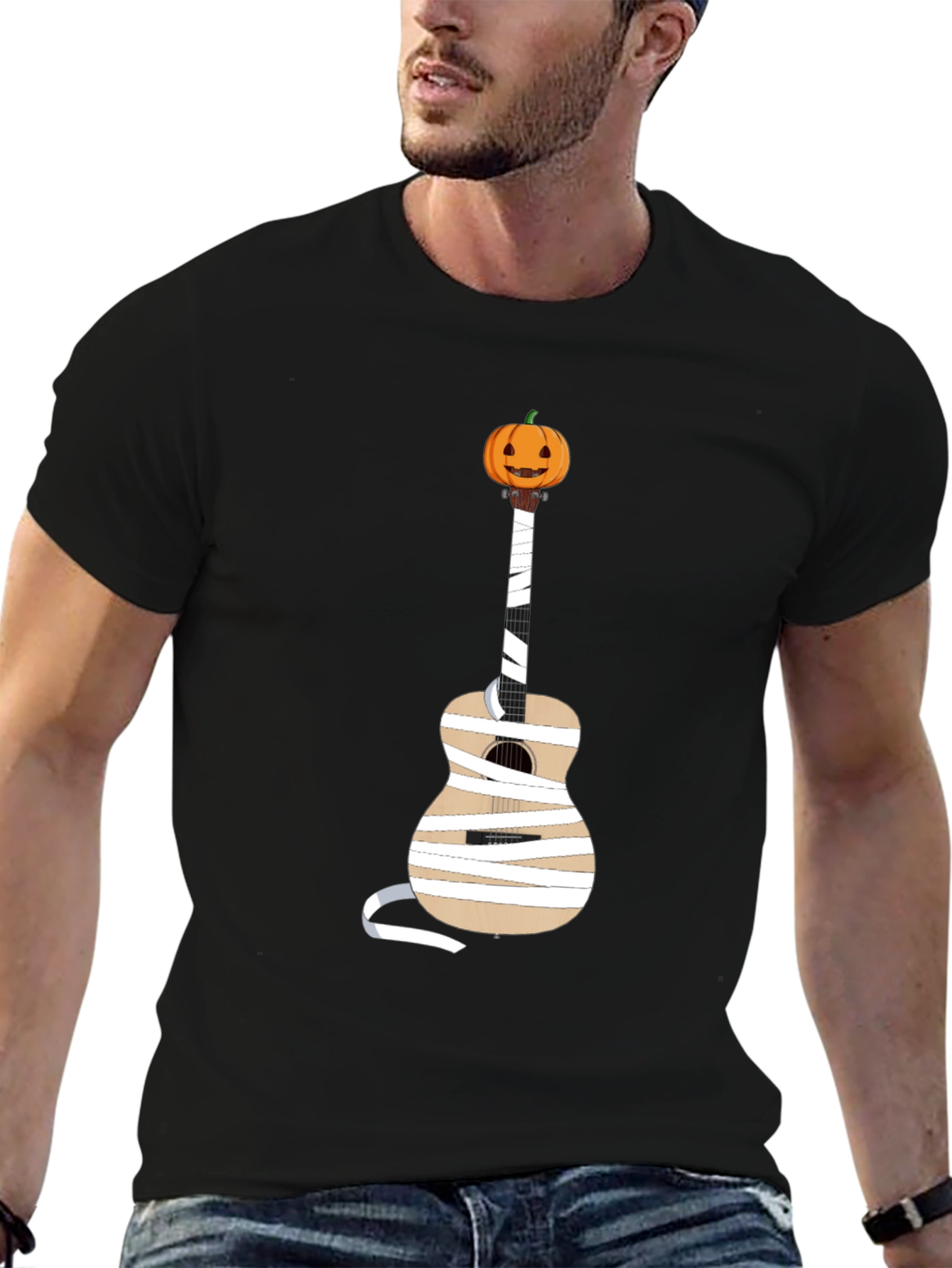 Halloween Mummy Guitar T-Shirt