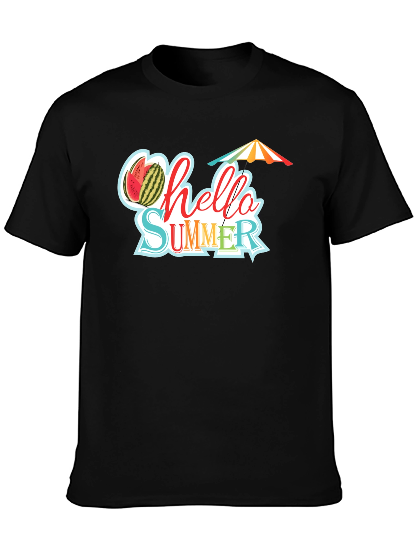 Hello Summer Graphic Tee - Black