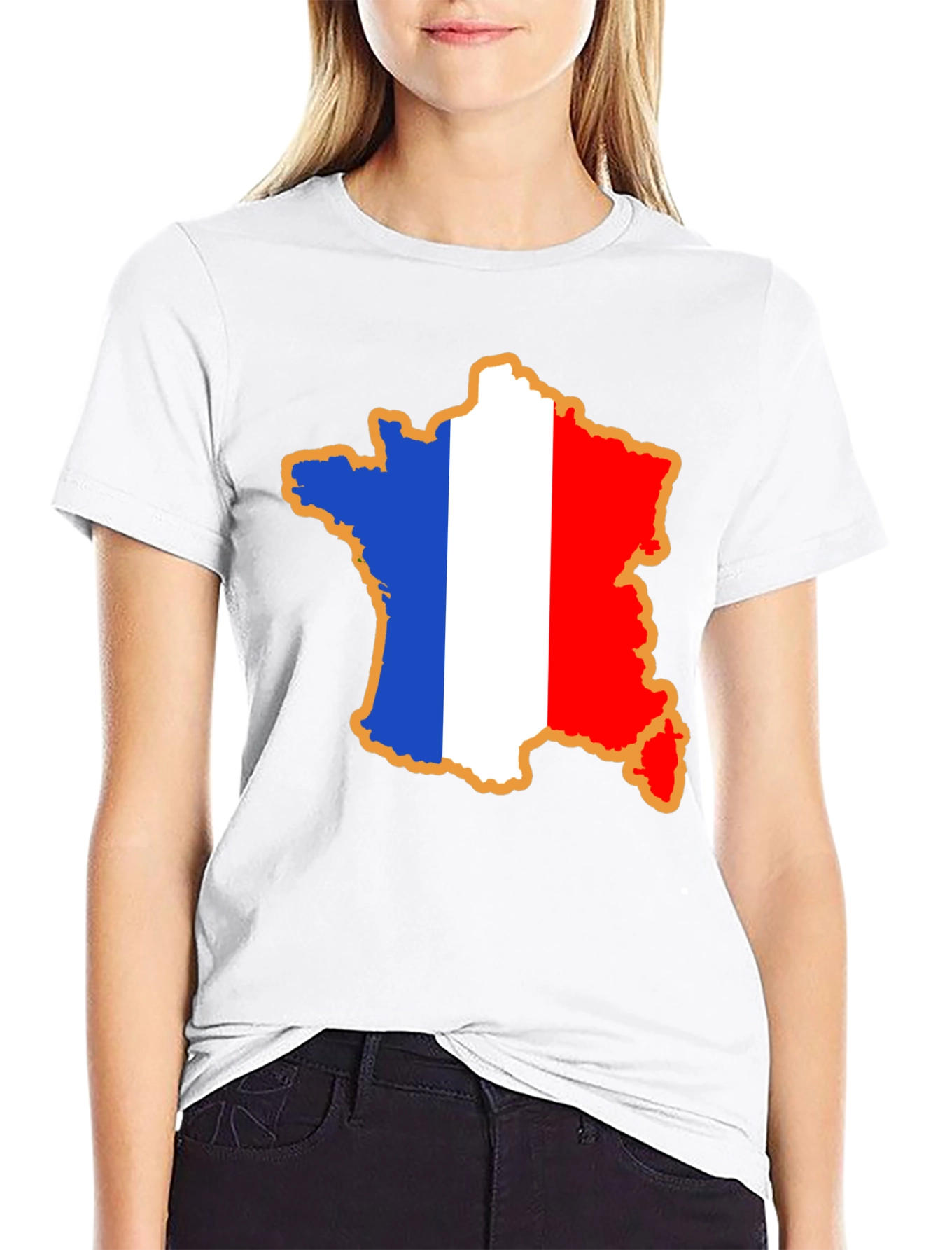 France Flag Map T-Shirt