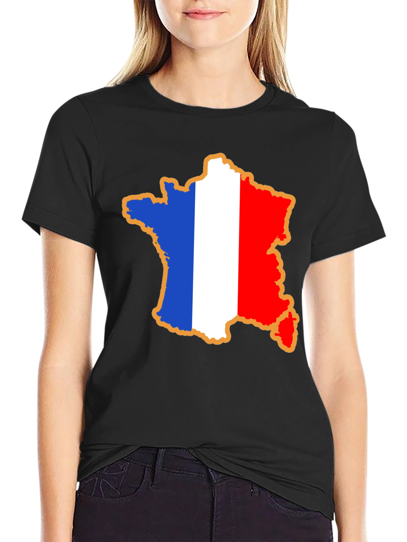 France Flag Map T-Shirt