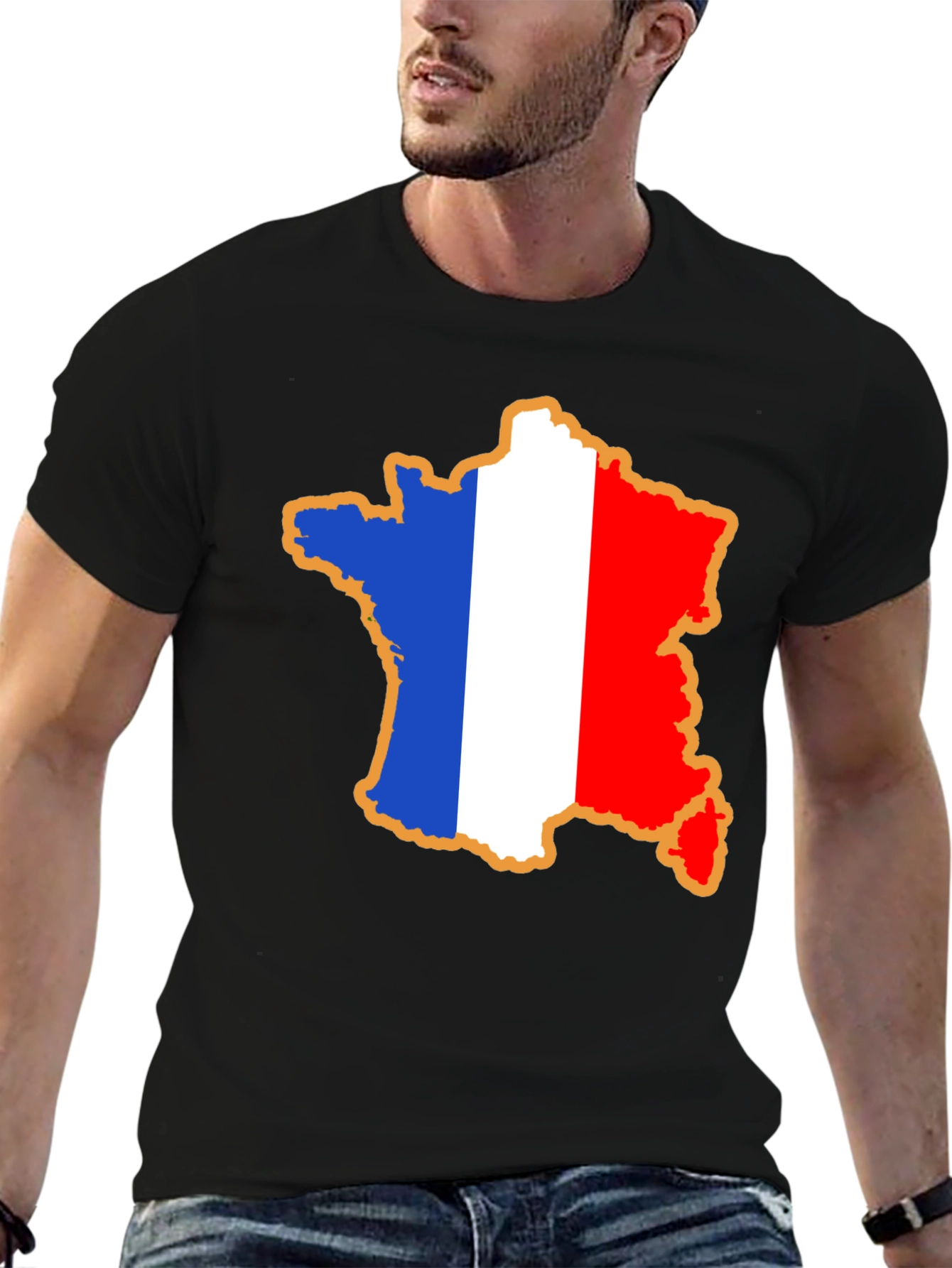France Flag Map T-Shirt