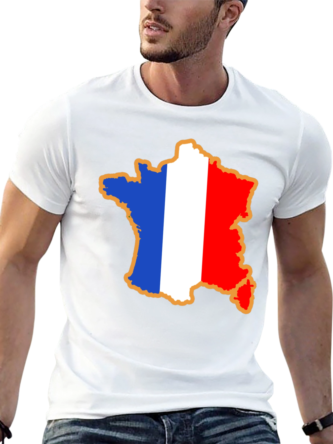 France Flag Map T-Shirt