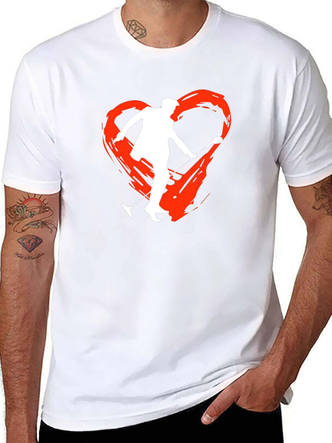 Elvis Presley Heart T-Shirt - Black