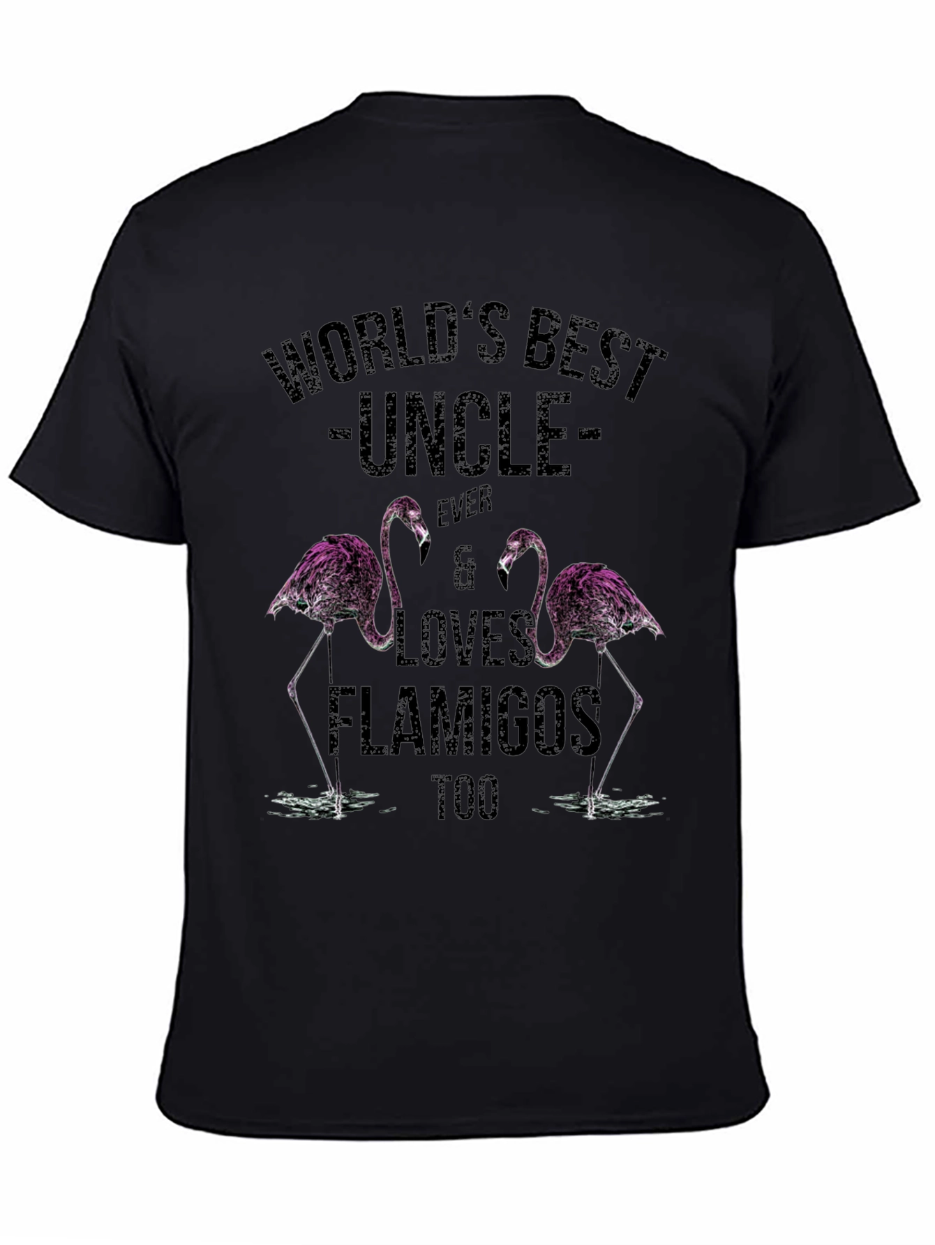 Worlds Best Uncle Flamingo T-Shirt