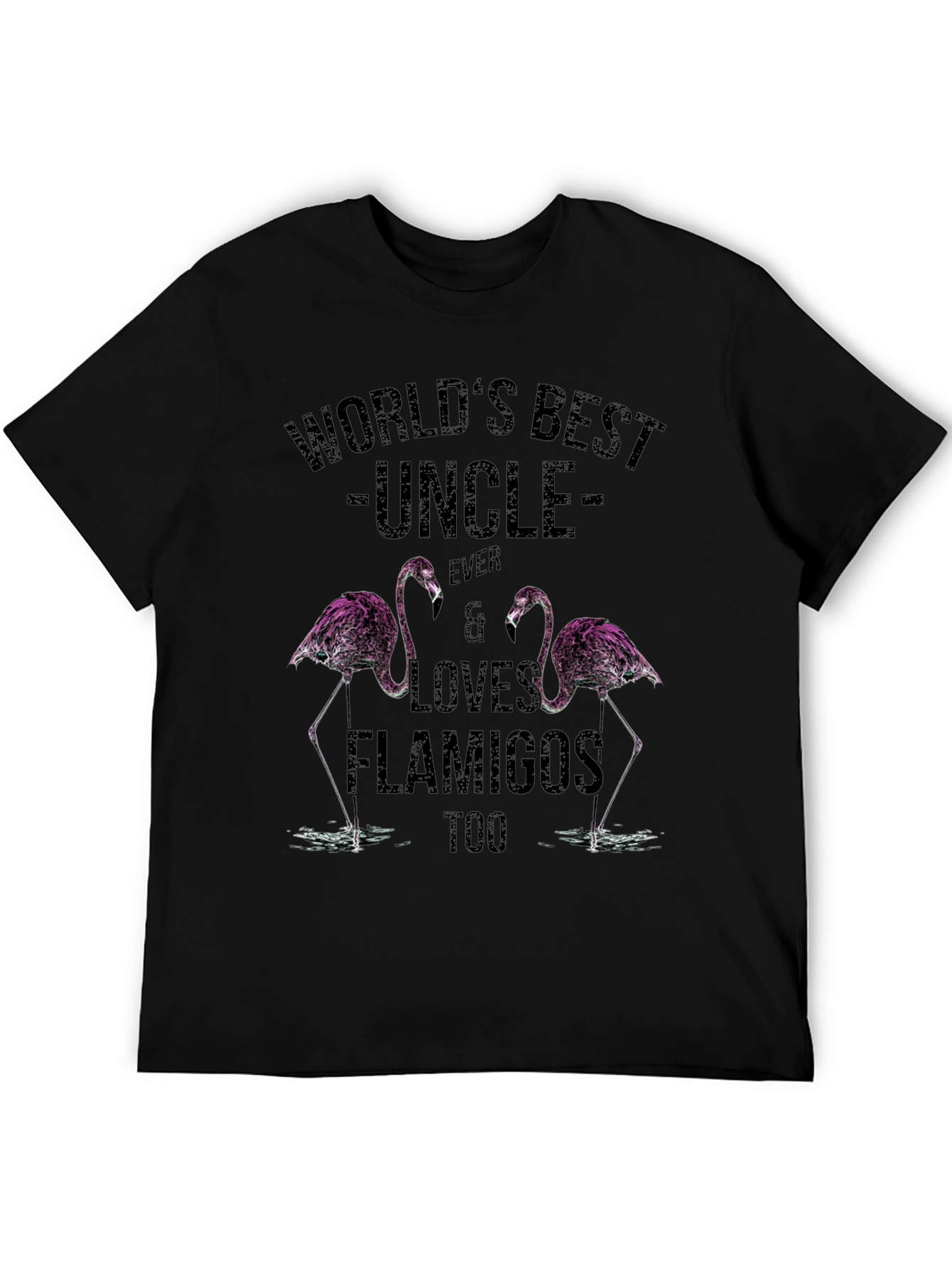 Worlds Best Uncle Flamingo T-Shirt