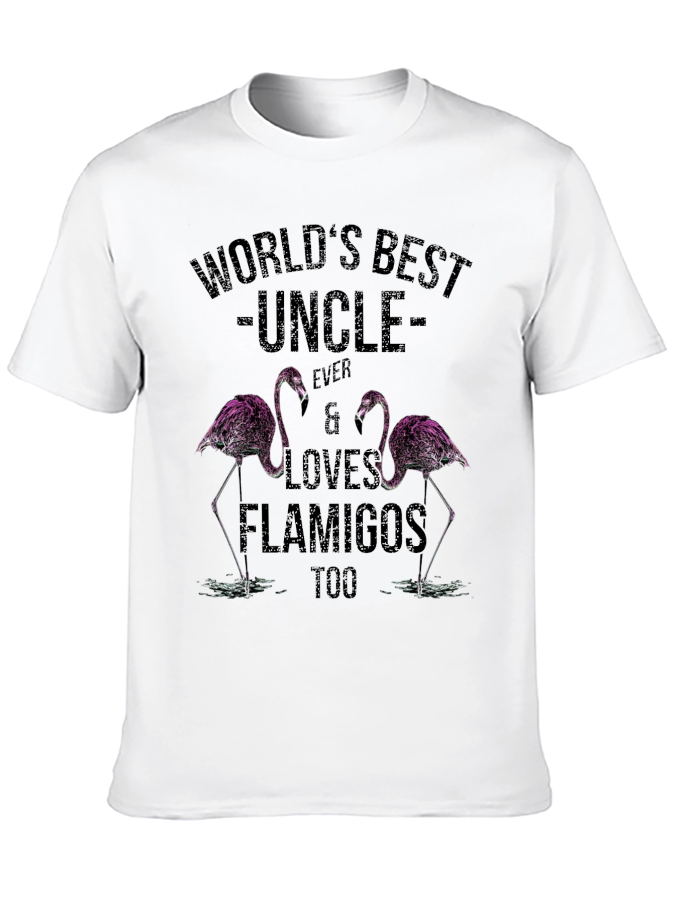 Worlds Best Uncle Flamingo T-Shirt