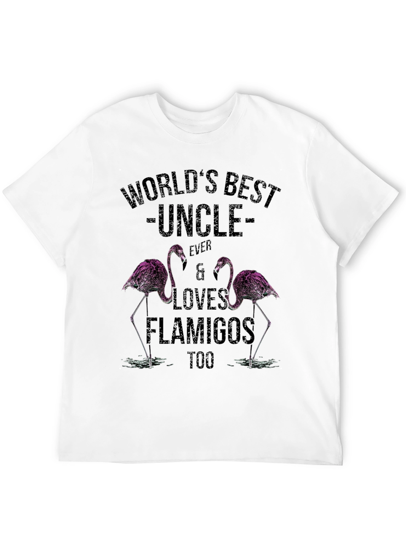 Worlds Best Uncle Flamingo T-Shirt