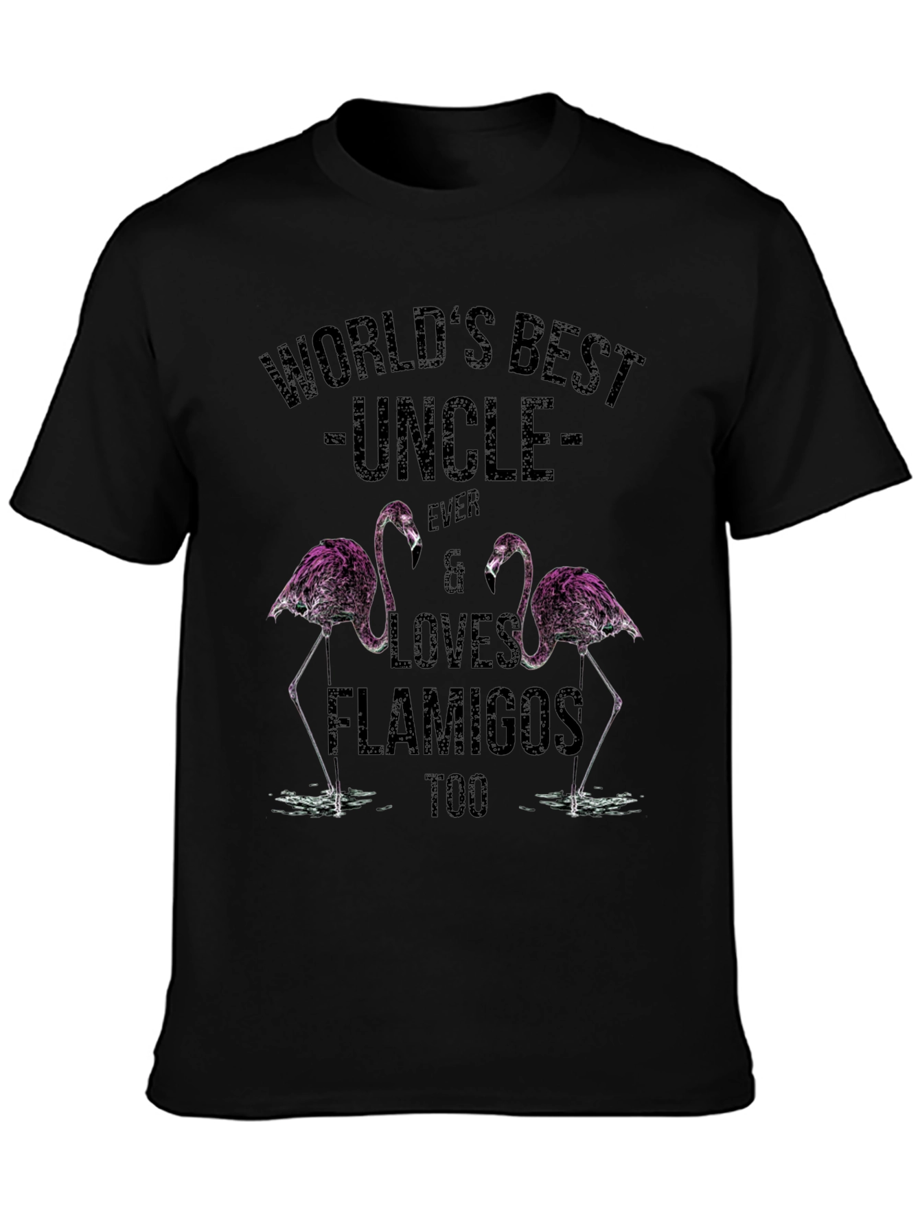 Worlds Best Uncle Flamingo T-Shirt