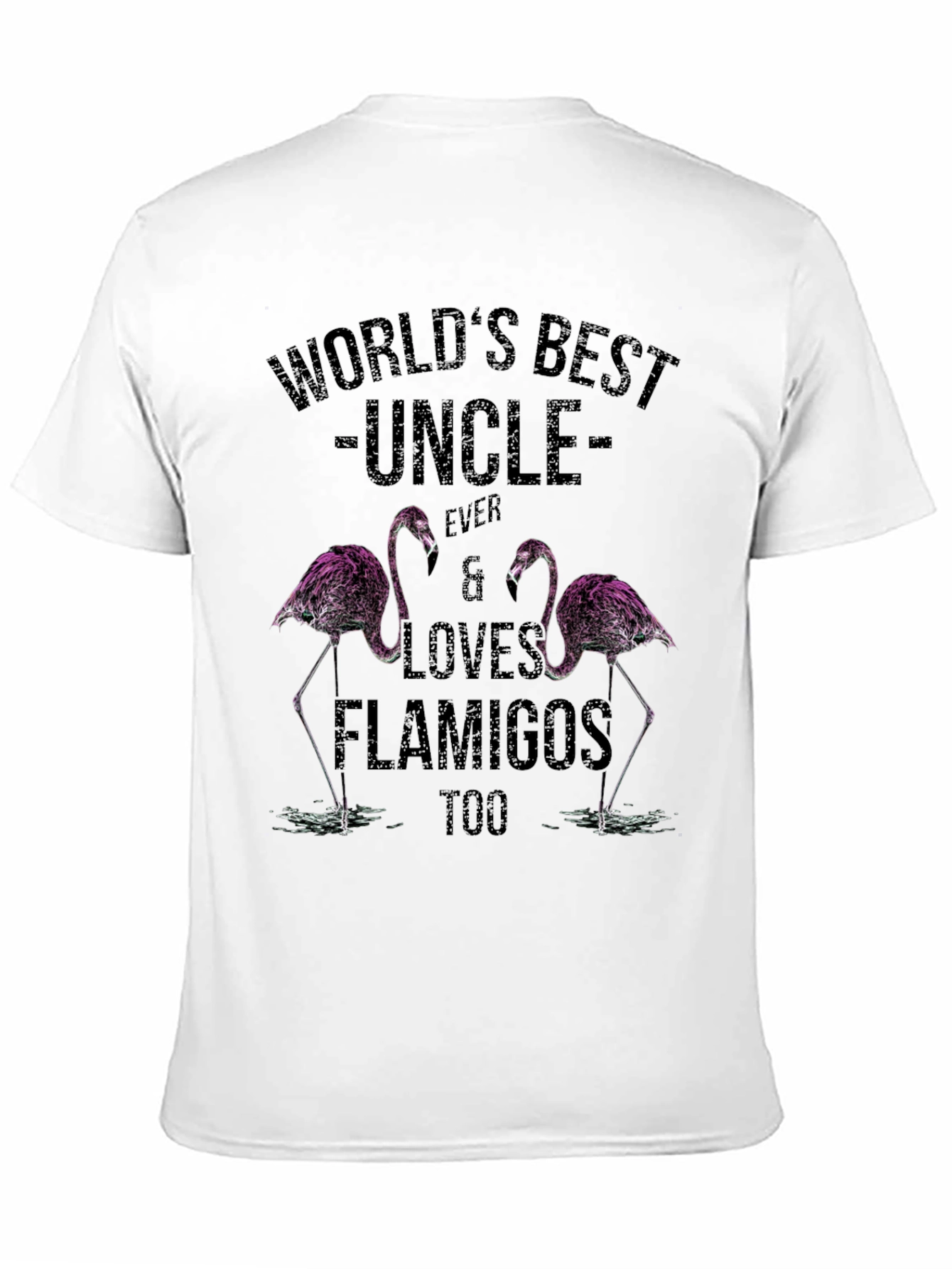 Worlds Best Uncle Flamingo T-Shirt