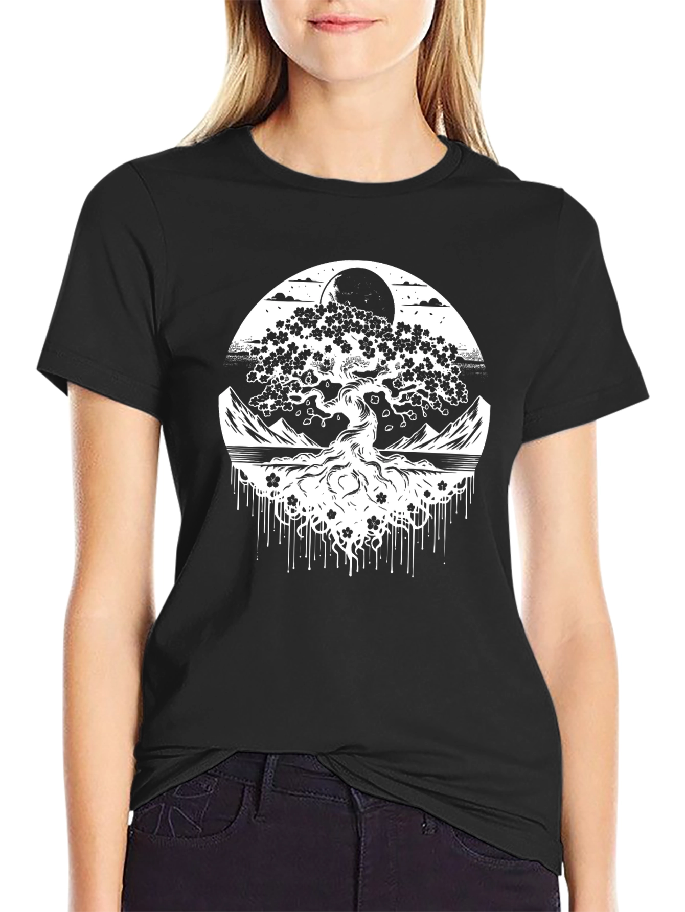 Bonsai Tree Black T-Shirt