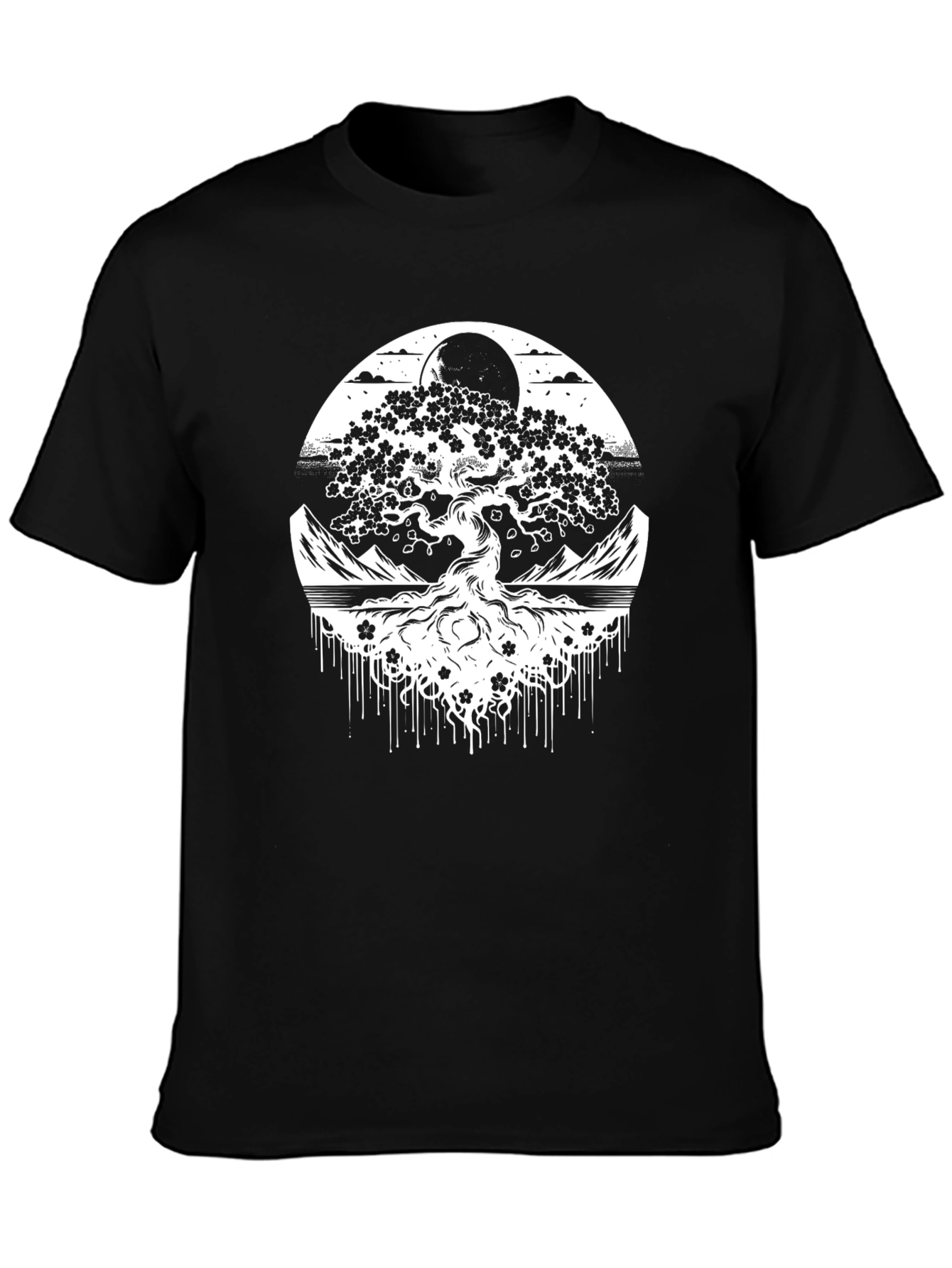 Bonsai Tree Black T-Shirt