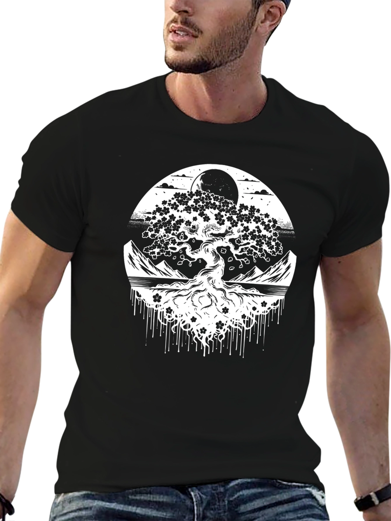 Bonsai Tree Black T-Shirt