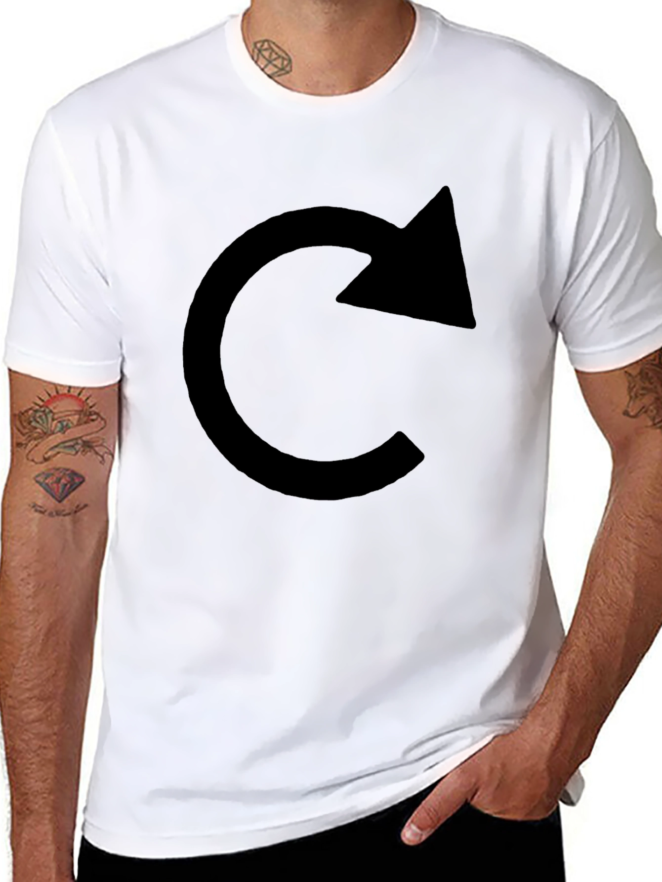 Black Arrow Circle Graphic Tee