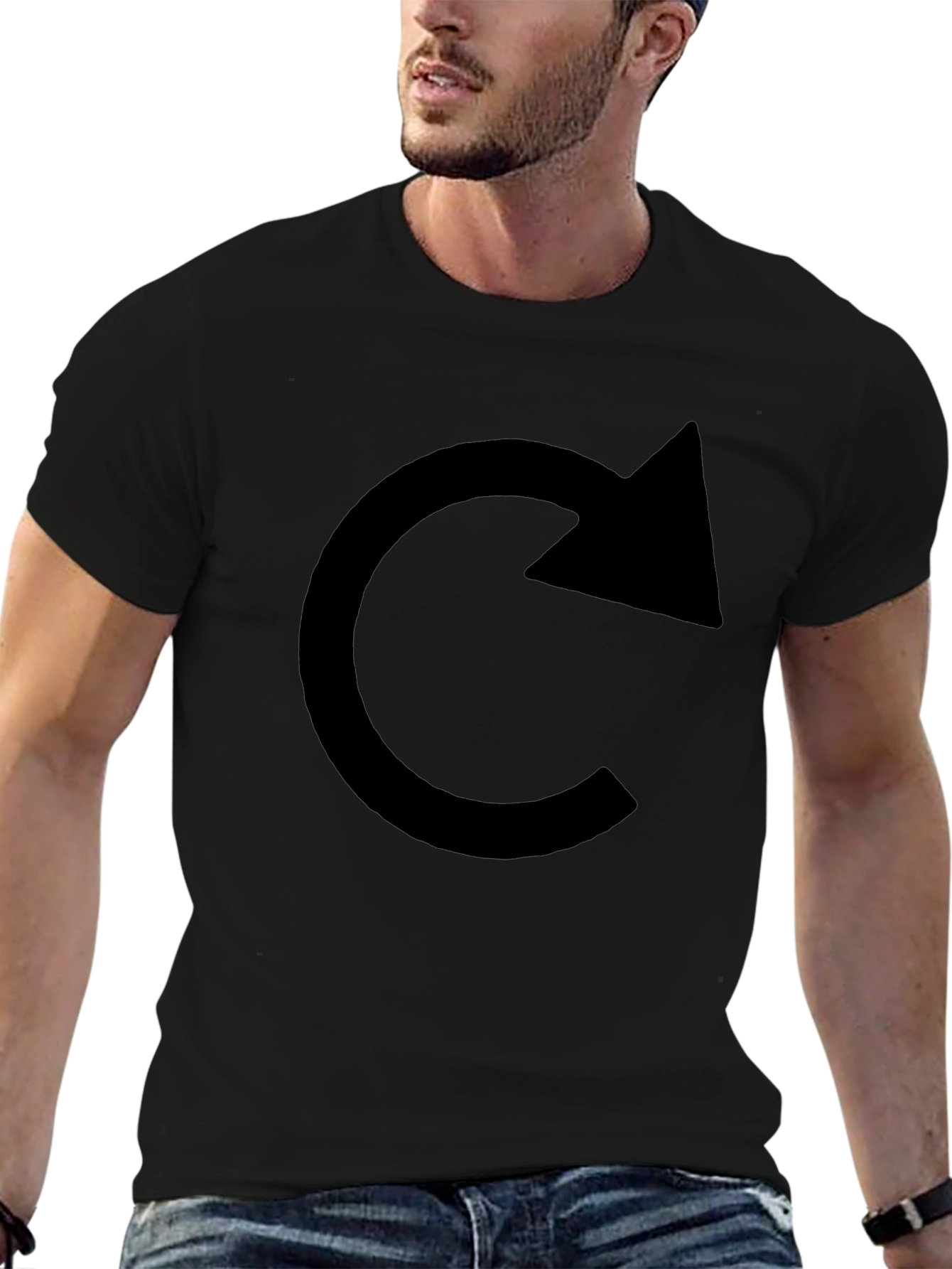 Black Arrow Circle Graphic Tee