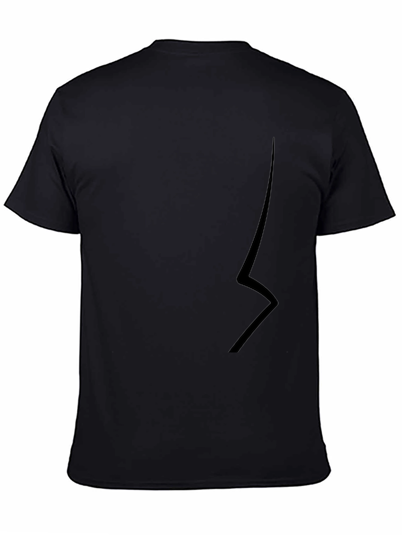 Black T-Shirt with Abstract Design