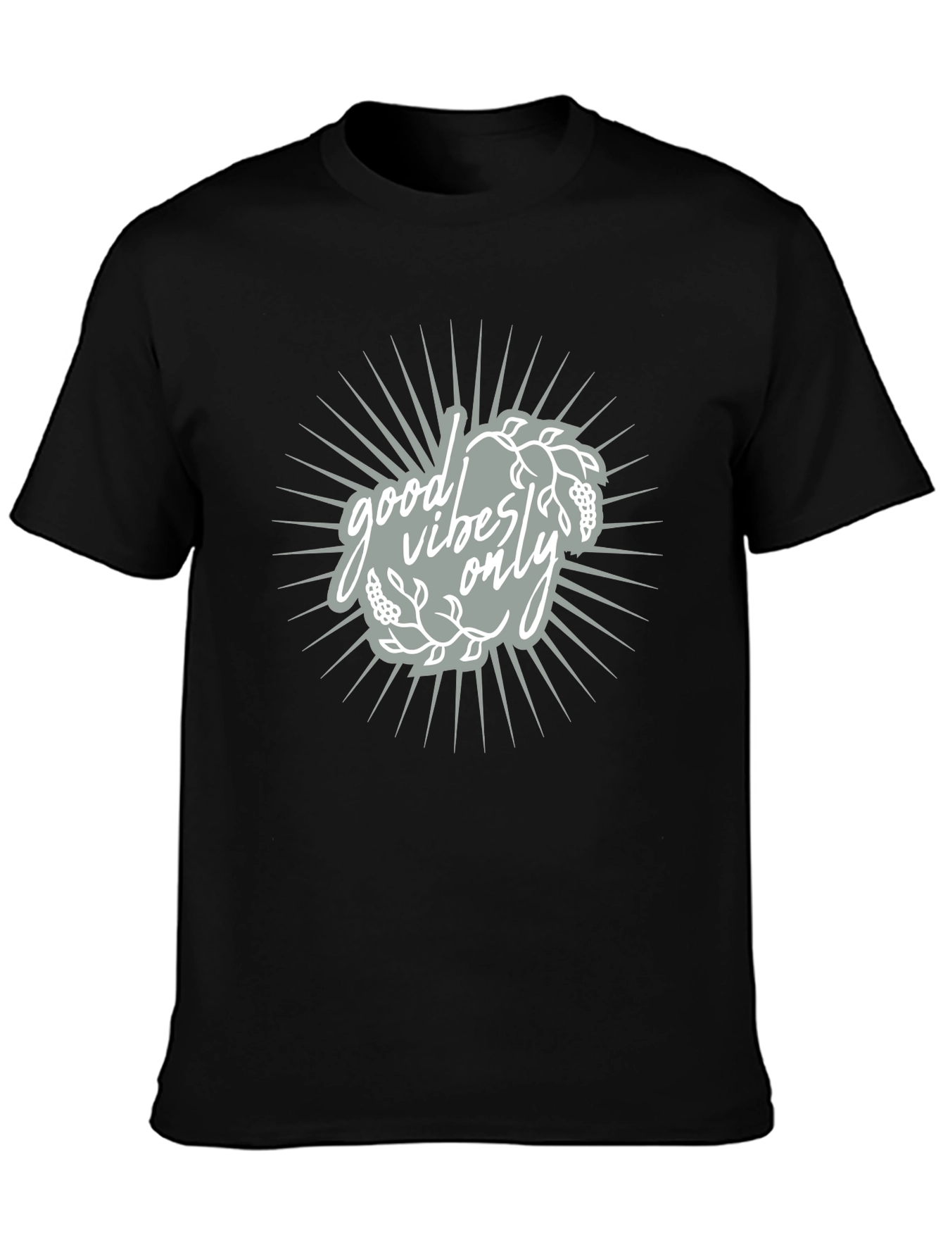 Good Vibes Only Black Graphic Tee