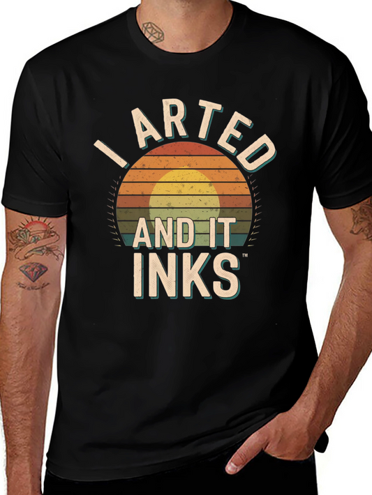 I Arted and It Inks Retro Graphic T-Shirt