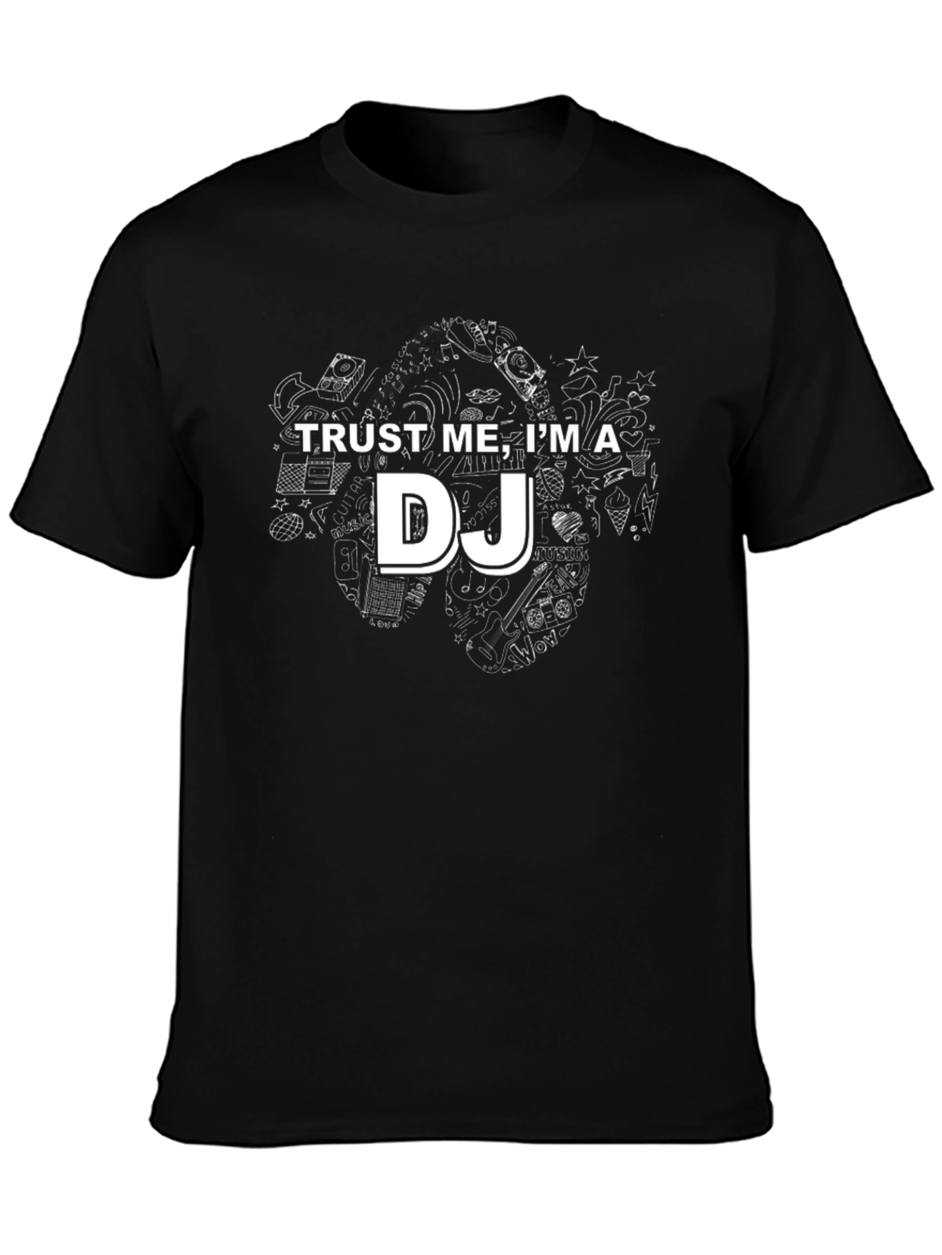 Trust Me Im a DJ Black Graphic Tee