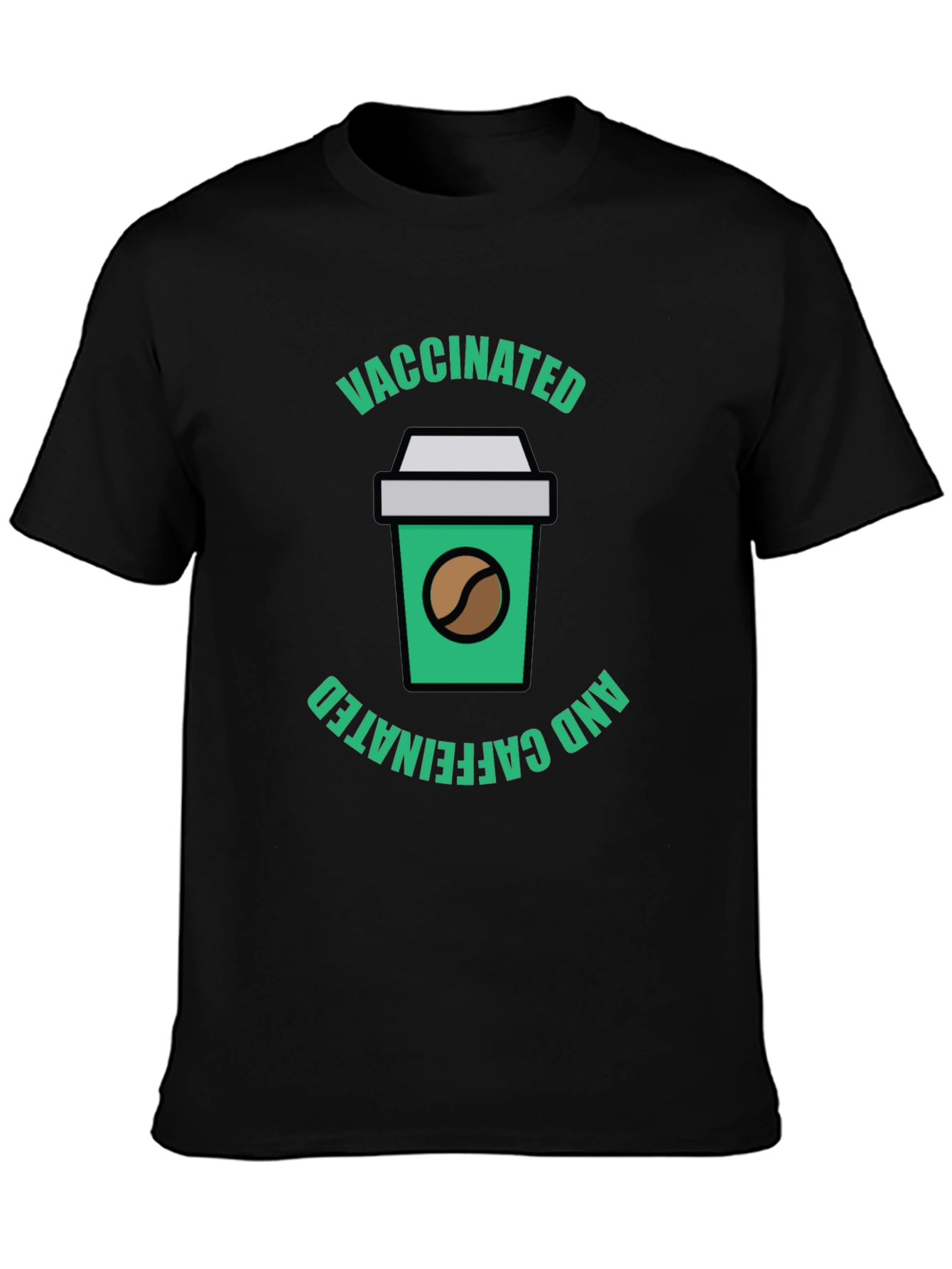 Vaccinated and Caffeinated Graphic Tee
