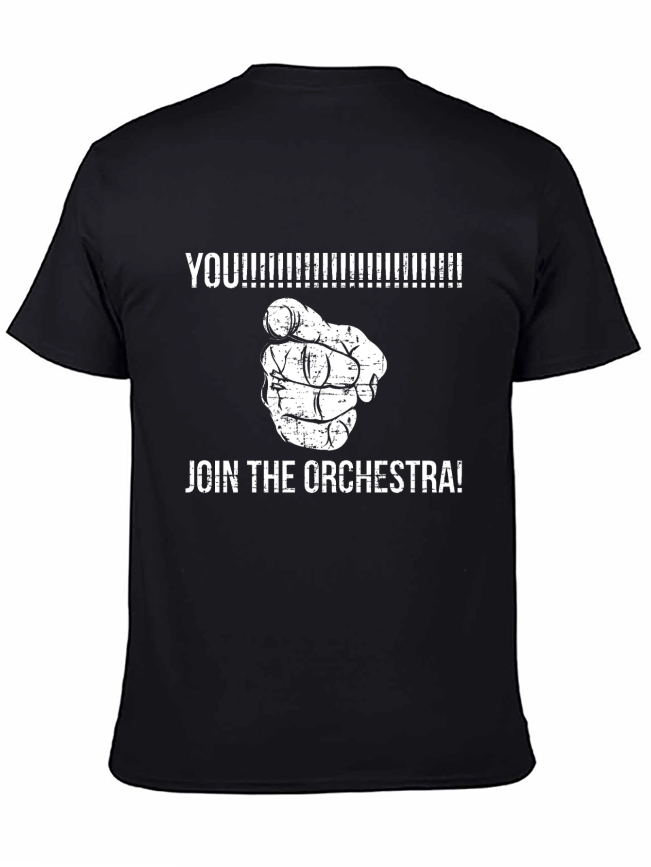 Join the Orchestra! Black Graphic T-Shirt
