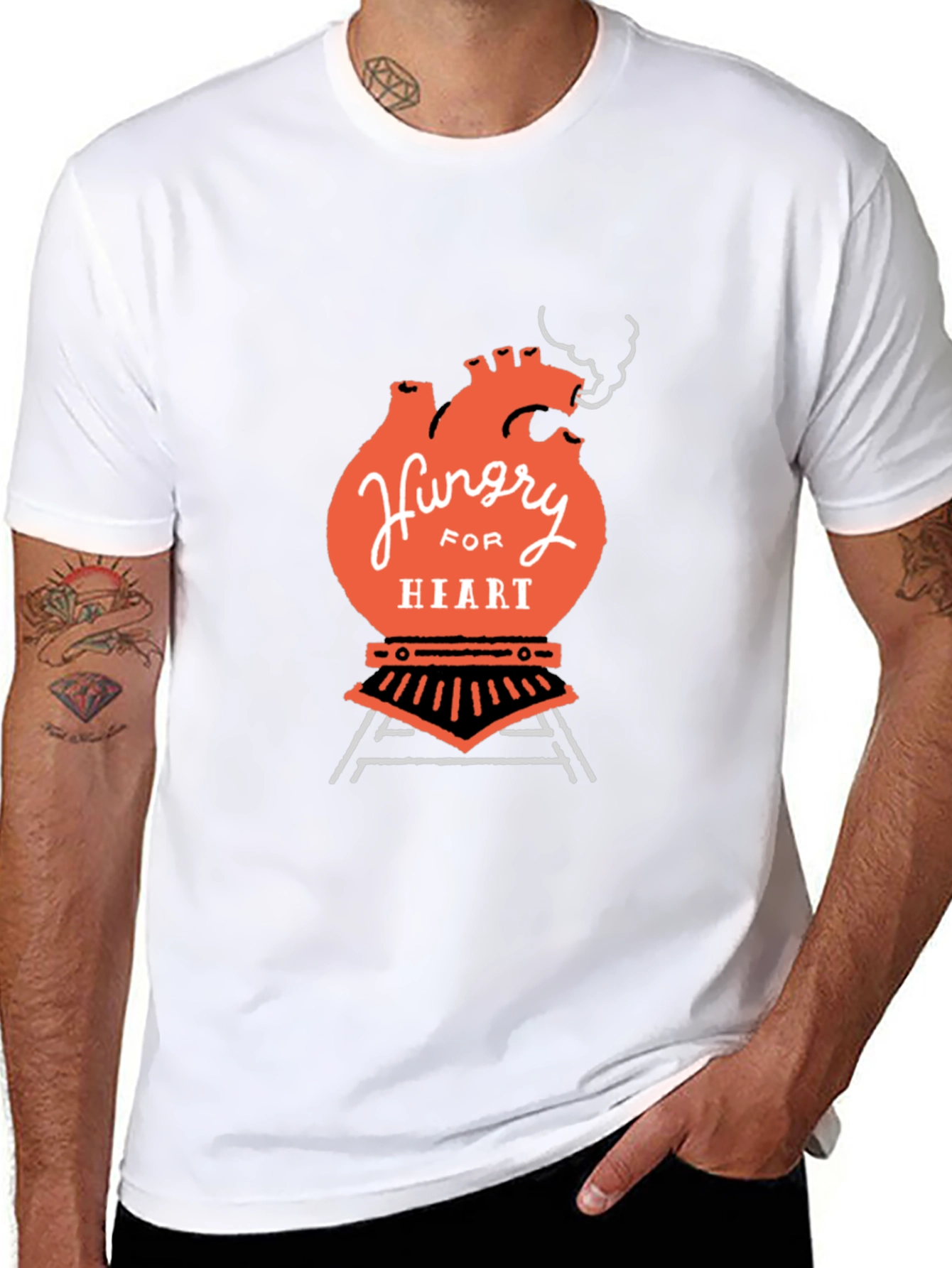 Hungry for Heart Black T-Shirt Graphic Tee