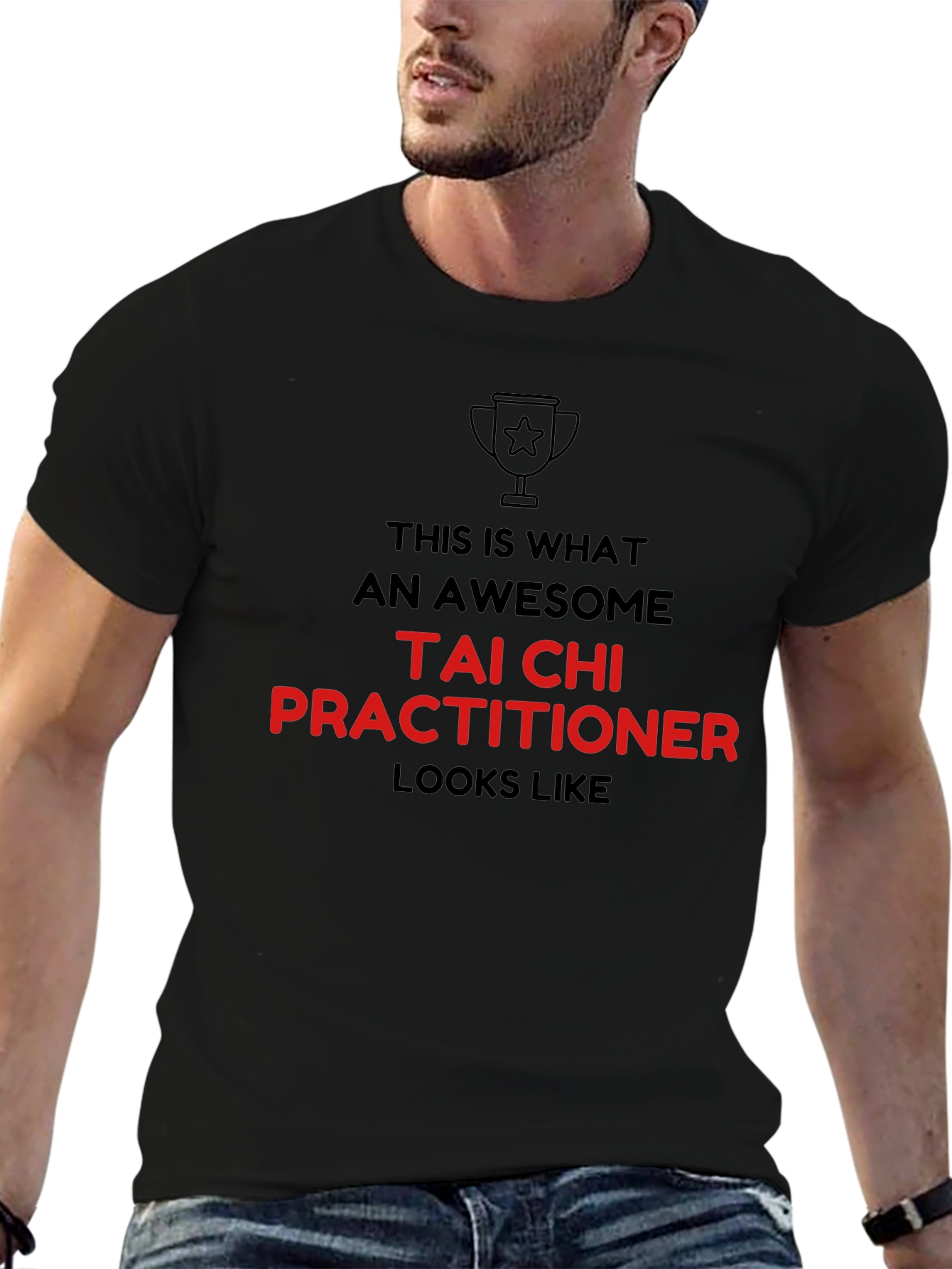 Awesome Tai Chi Practitioner Graphic Tee - Black