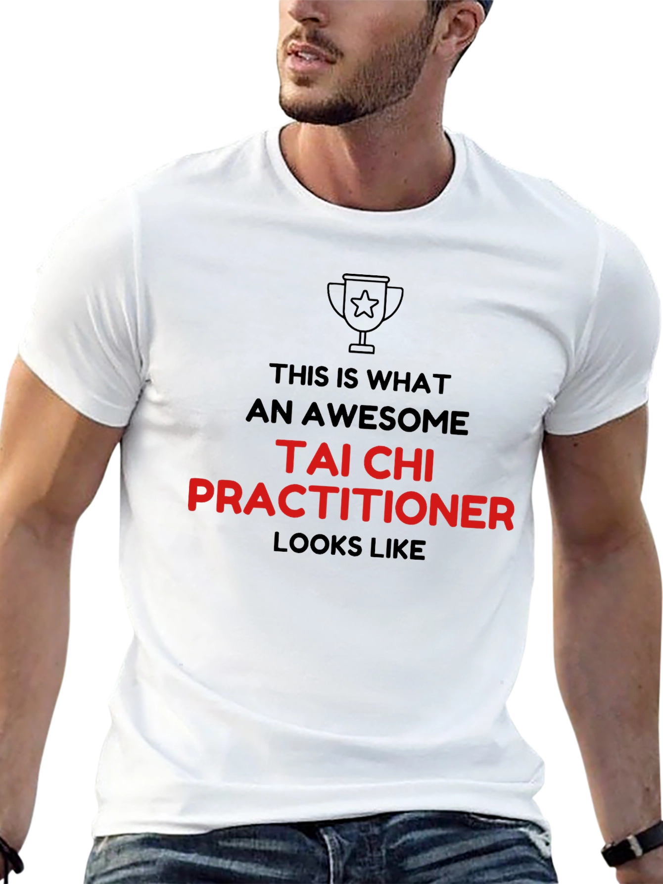 Awesome Tai Chi Practitioner Graphic Tee - Black