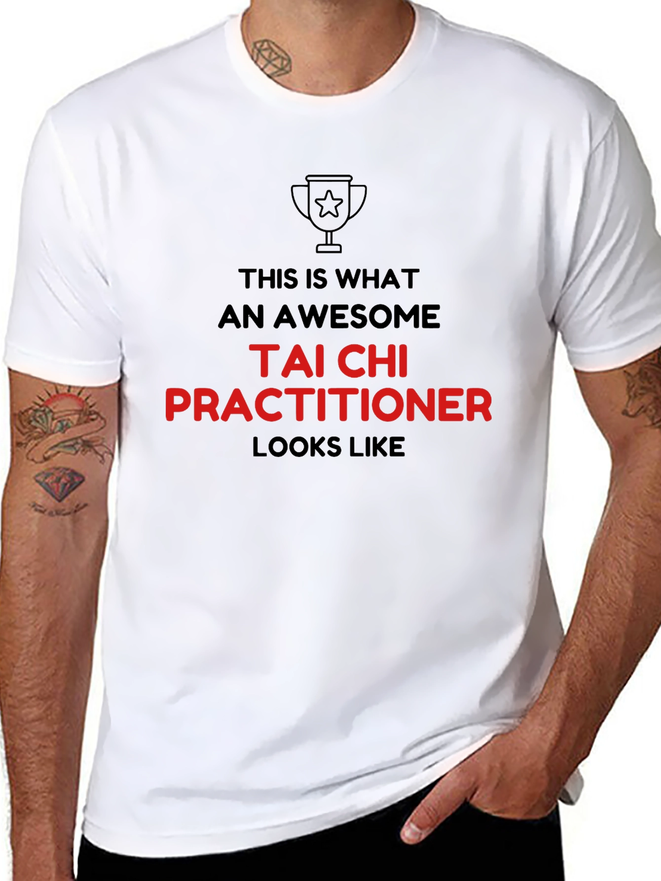 Awesome Tai Chi Practitioner Graphic Tee - Black