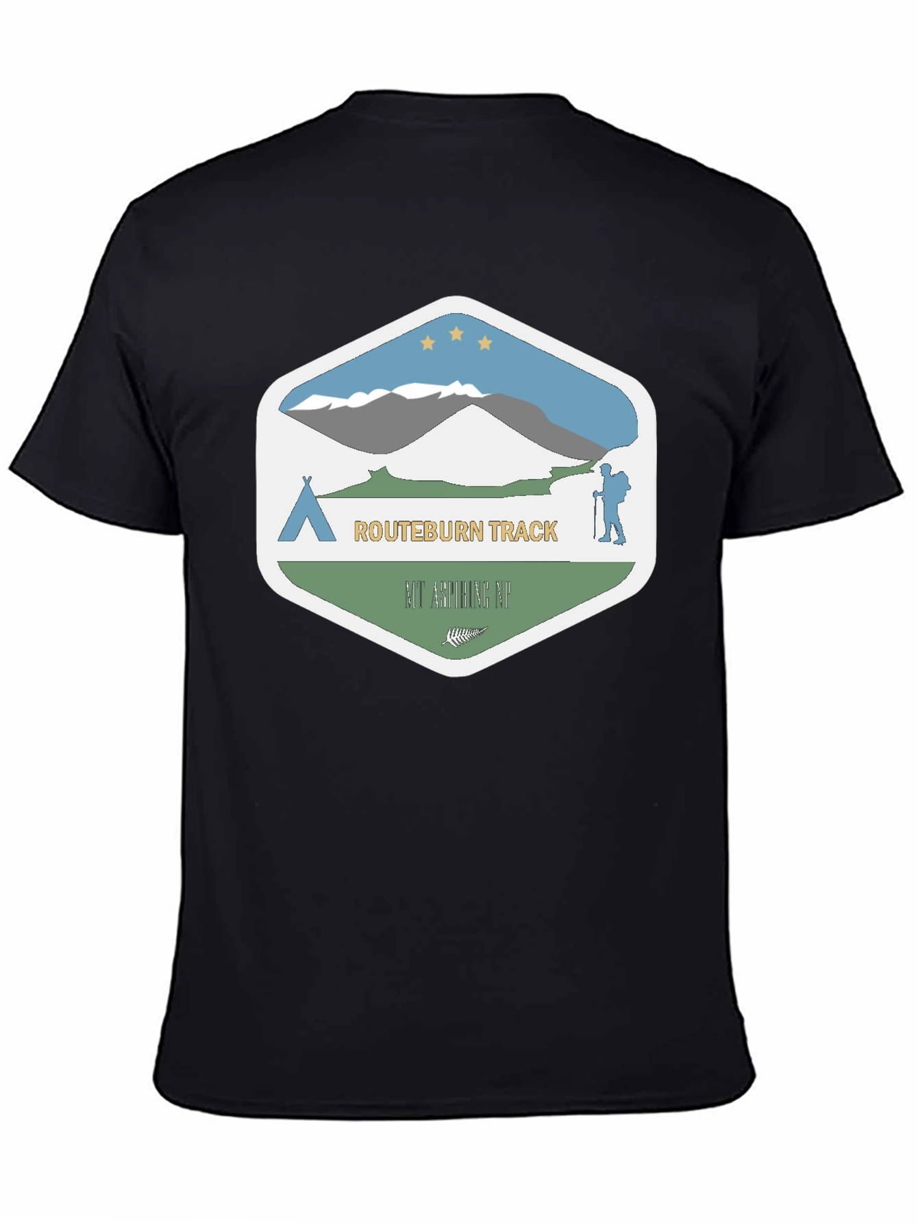Routeburn Track Graphic T-Shirt - Black