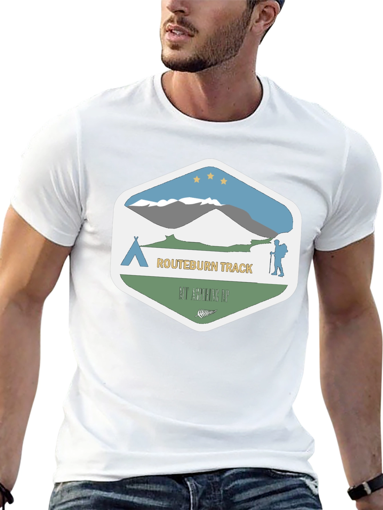 Routeburn Track Graphic T-Shirt - Black