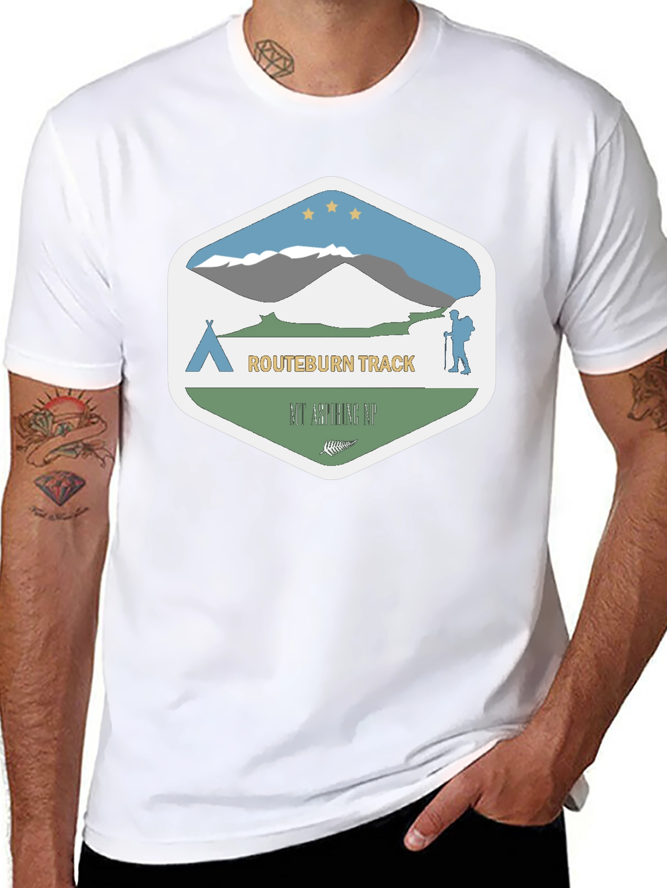 Routeburn Track Graphic T-Shirt - Black