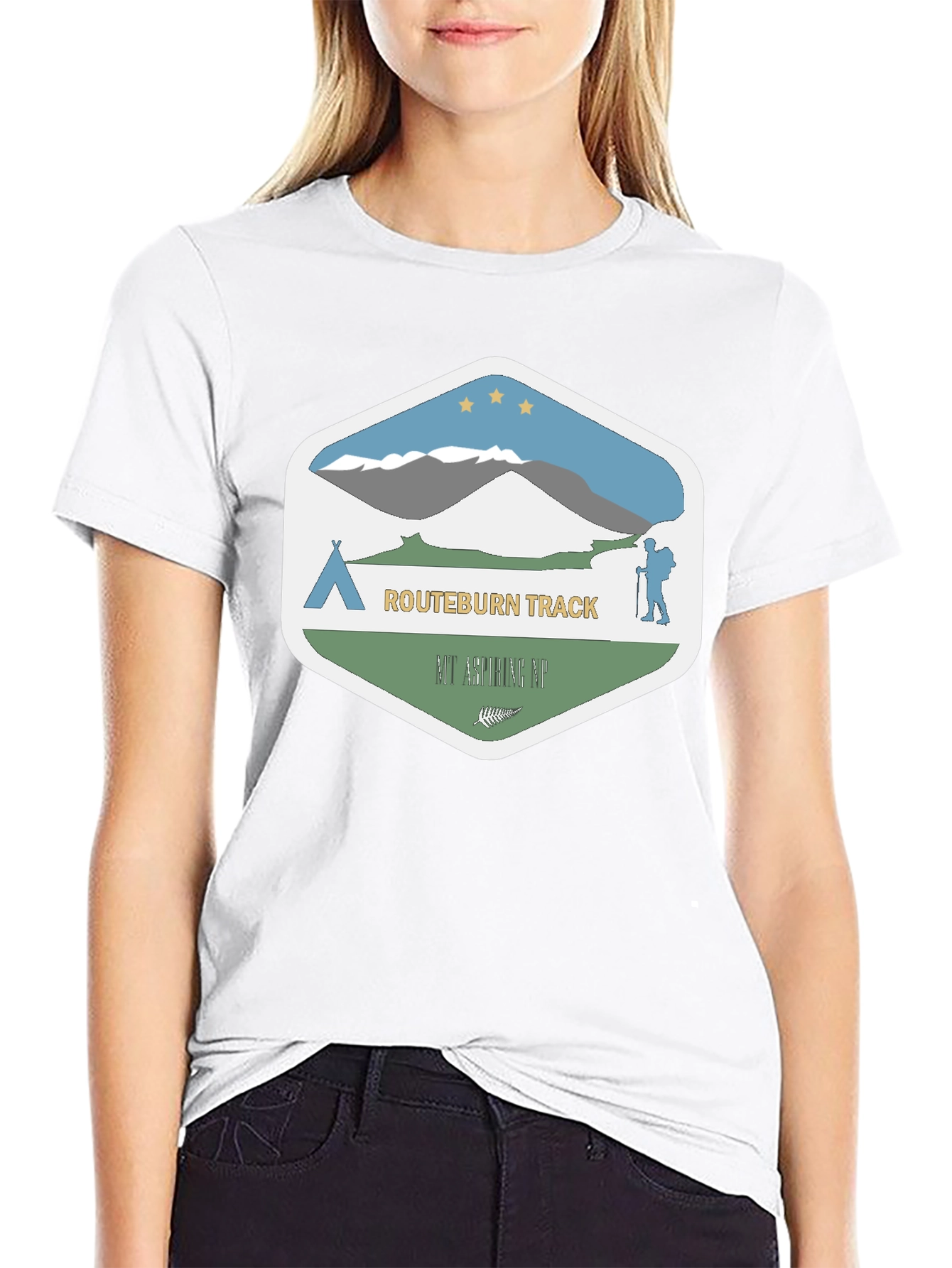 Routeburn Track Graphic T-Shirt - Black