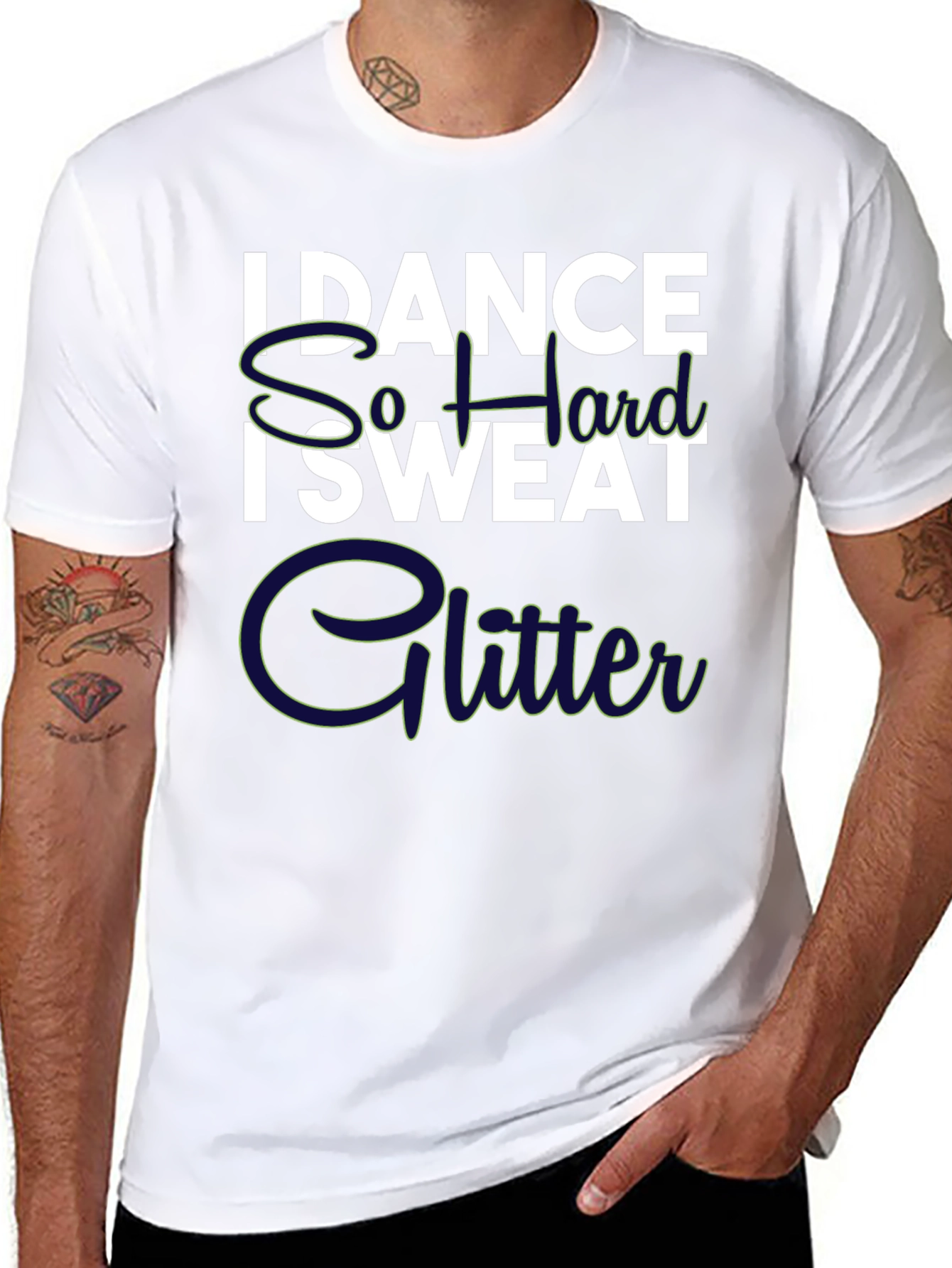 I Dance So Hard I Sweat Glitter Graphic Tee