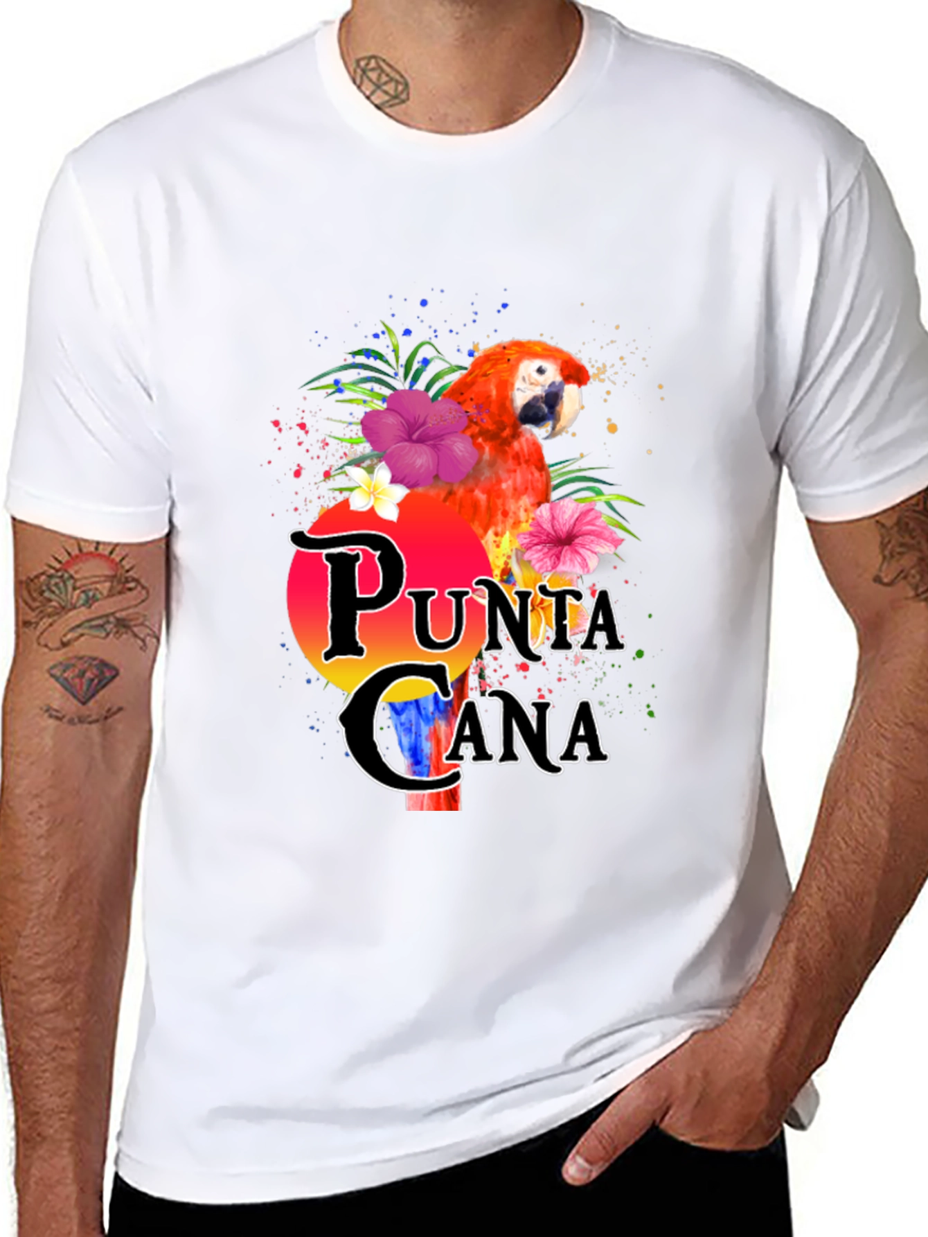 Punta Cana Parrot Graphic T-Shirt