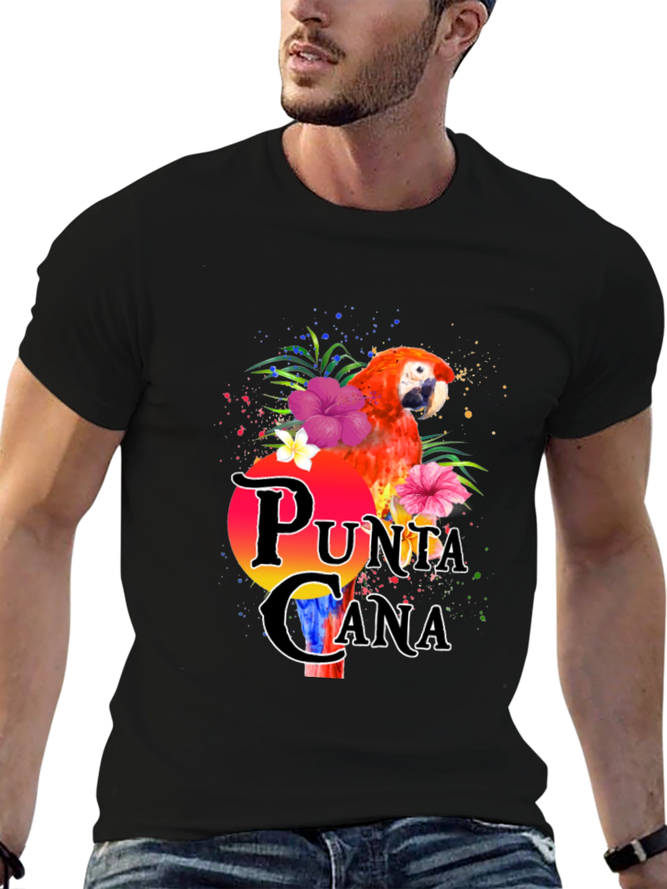 Punta Cana Parrot Graphic T-Shirt