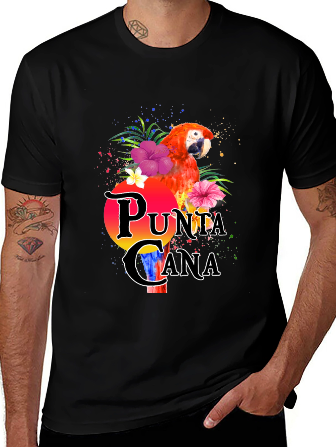 Punta Cana Parrot Graphic T-Shirt
