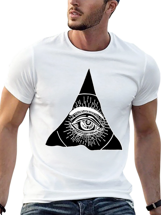 All Seeing Eye T-Shirt - Illuminati Pyramid Graphic Tee
