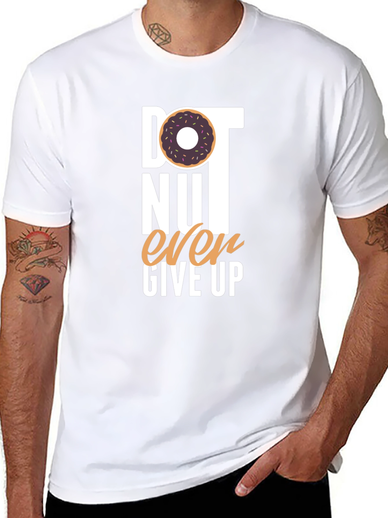 Donut Ever Give Up Graphic Tee