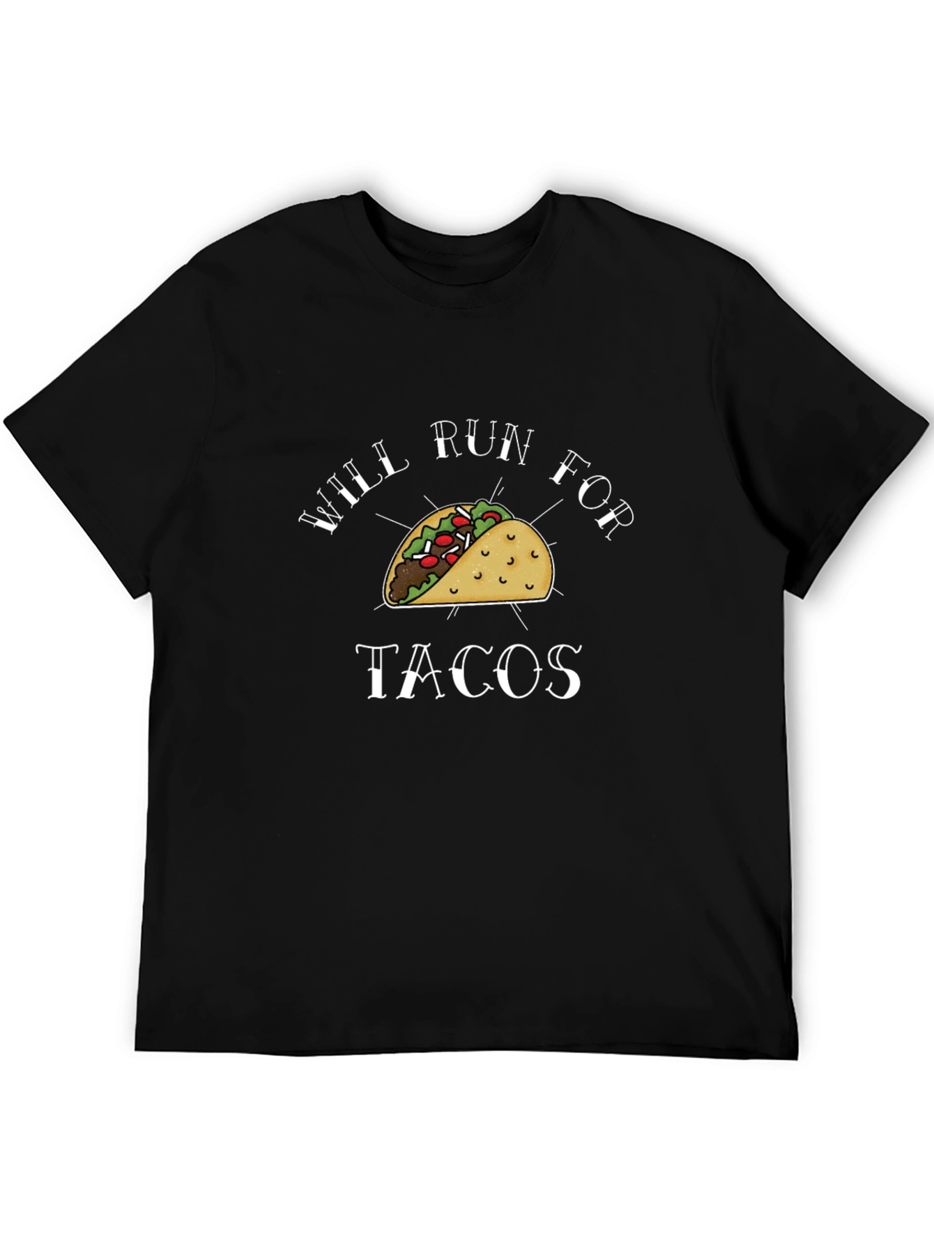 Will Run For Tacos T-Shirt Black
