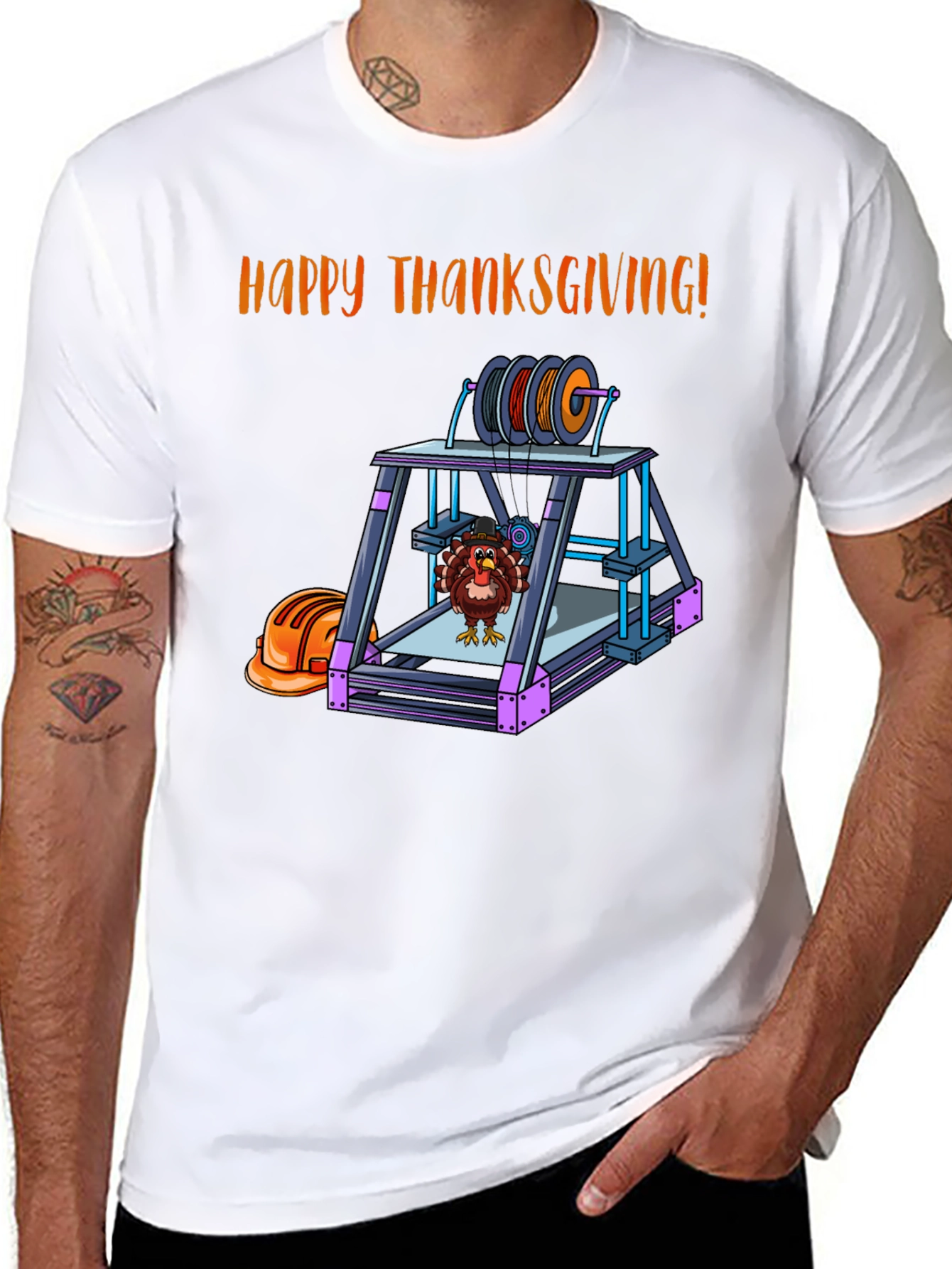 Thanksgiving 3D Printer Turkey T-Shirt