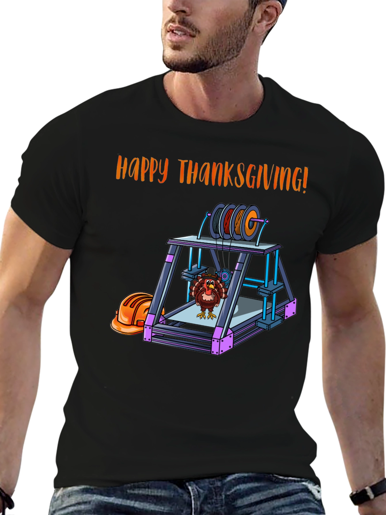 Thanksgiving 3D Printer Turkey T-Shirt