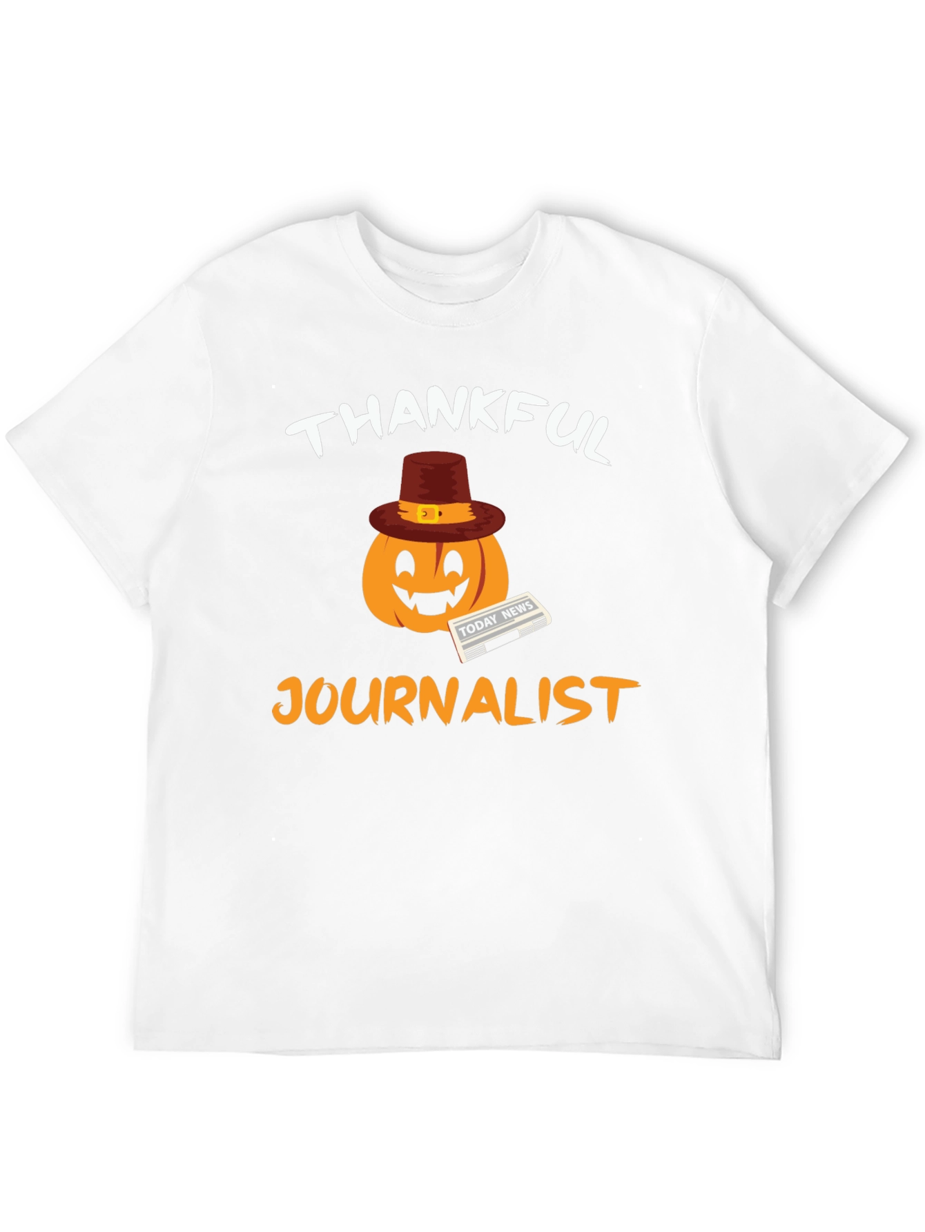 Thankful Journalist Pumpkin T-Shirt