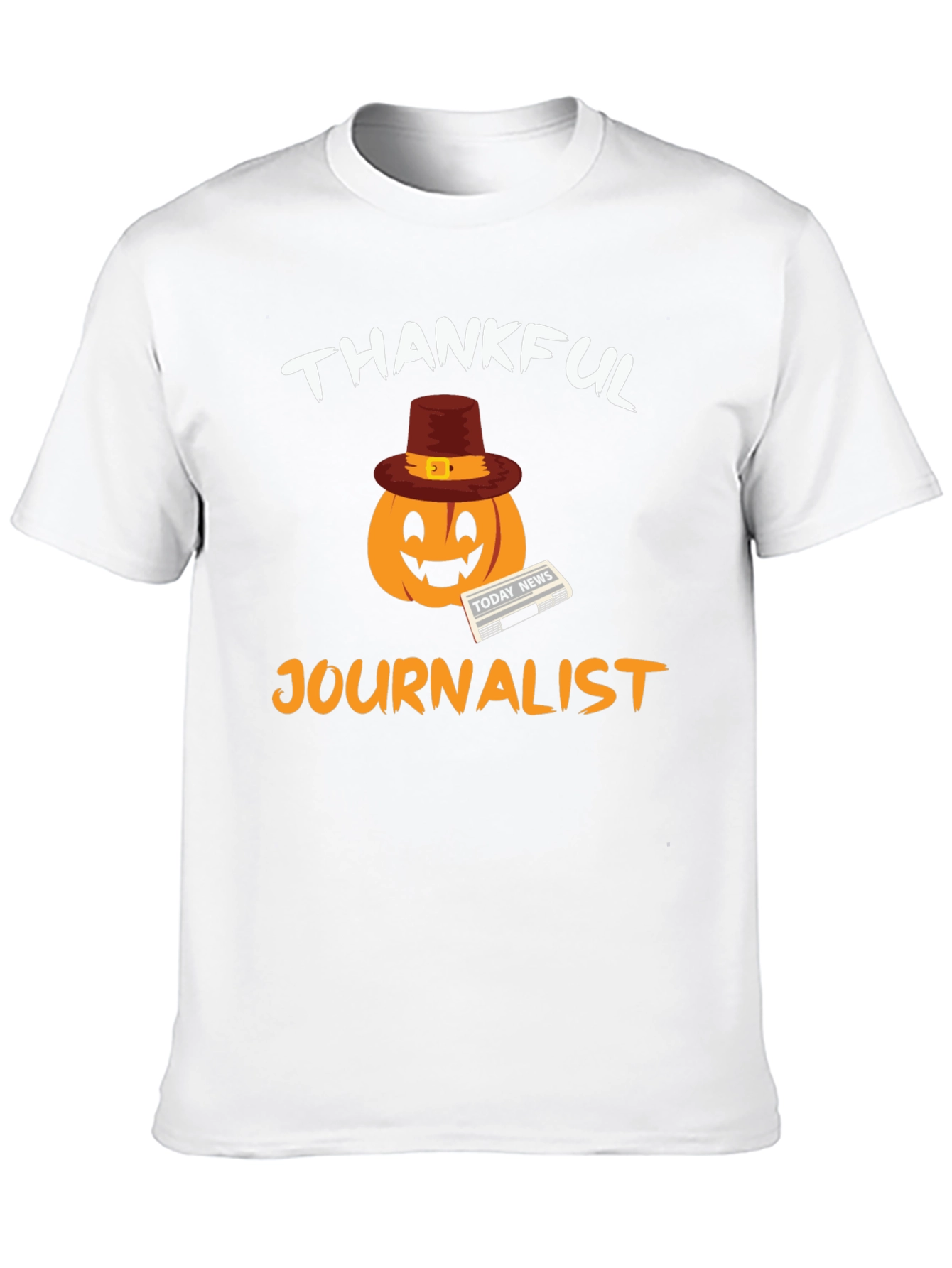 Thankful Journalist Pumpkin T-Shirt