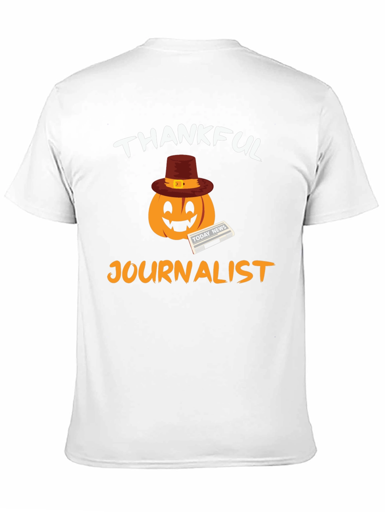 Thankful Journalist Pumpkin T-Shirt