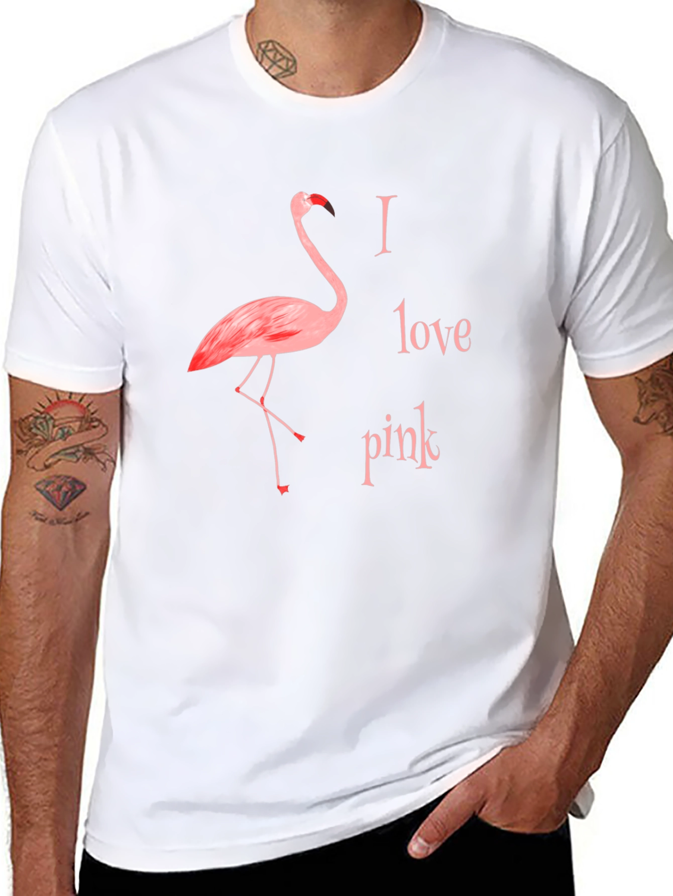I Love Pink Flamingo T-Shirt