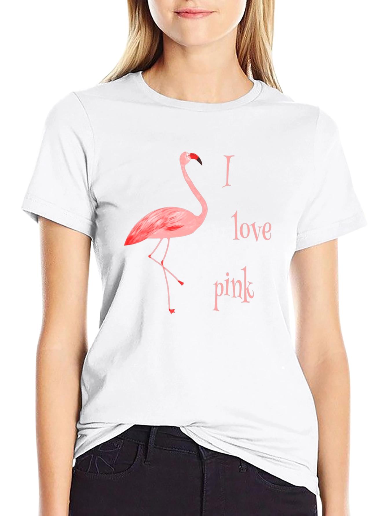 I Love Pink Flamingo T-Shirt
