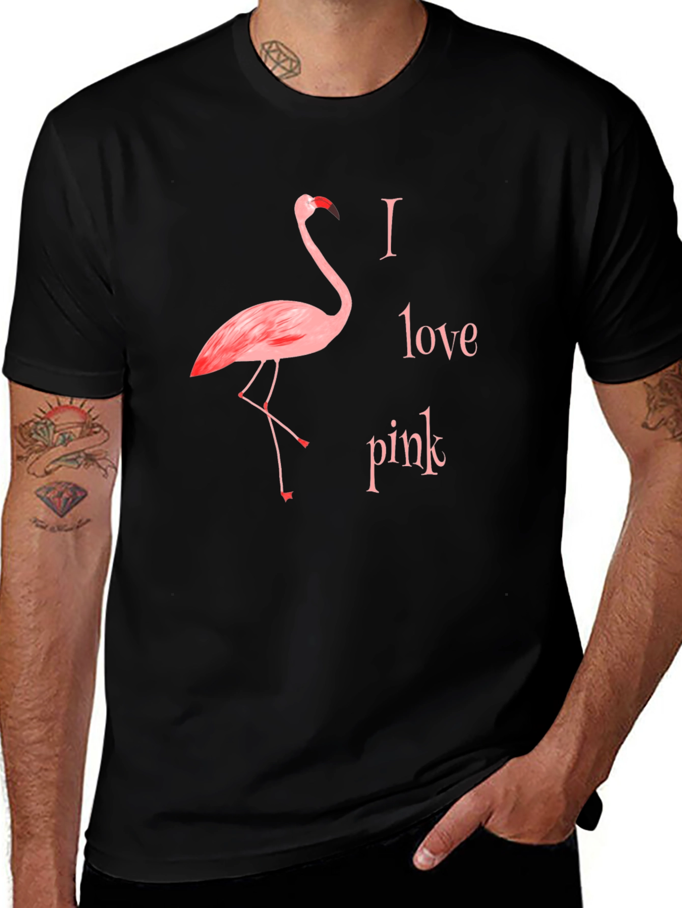 I Love Pink Flamingo T-Shirt
