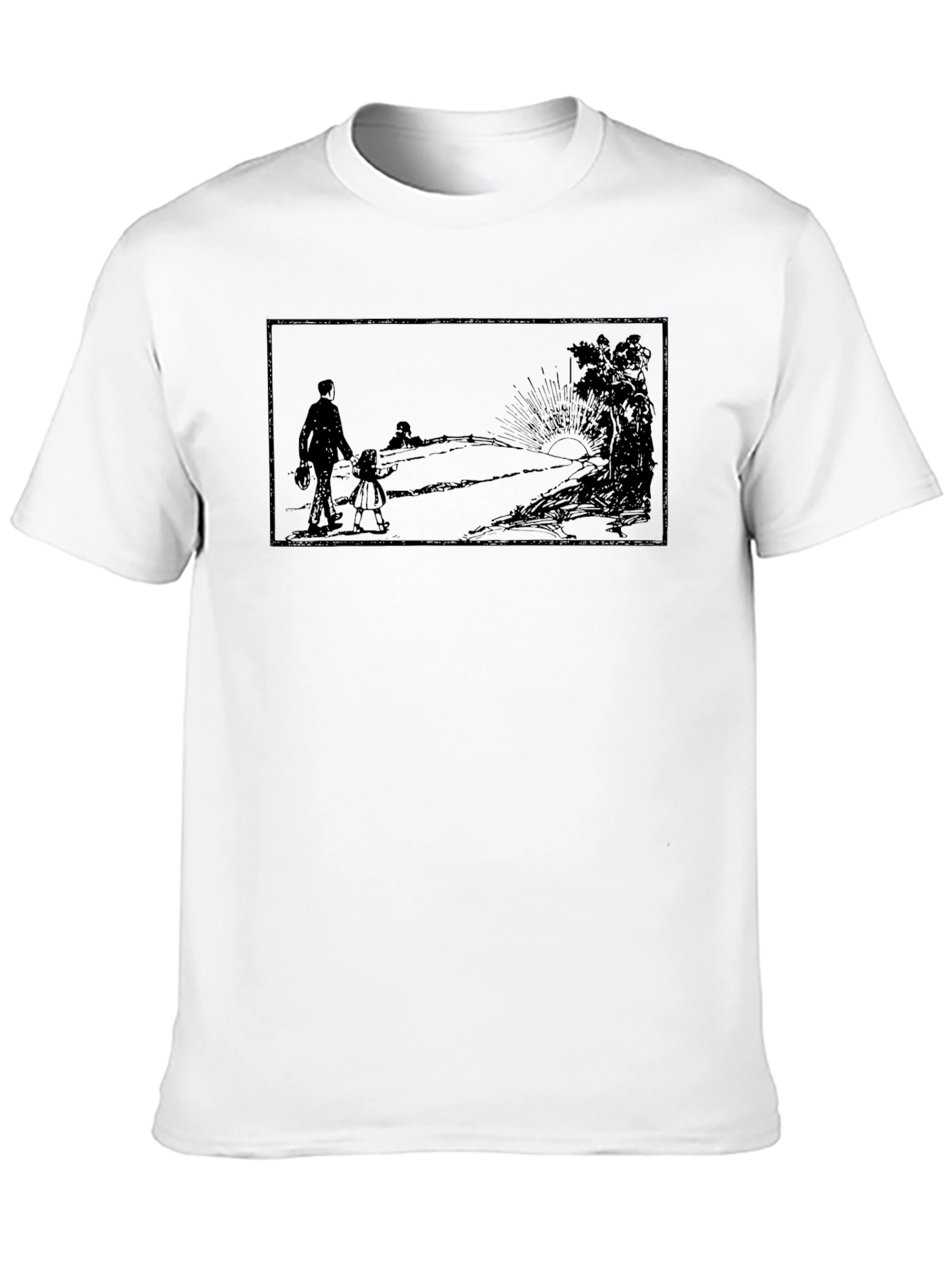 Silhouette Print Black T-Shirt