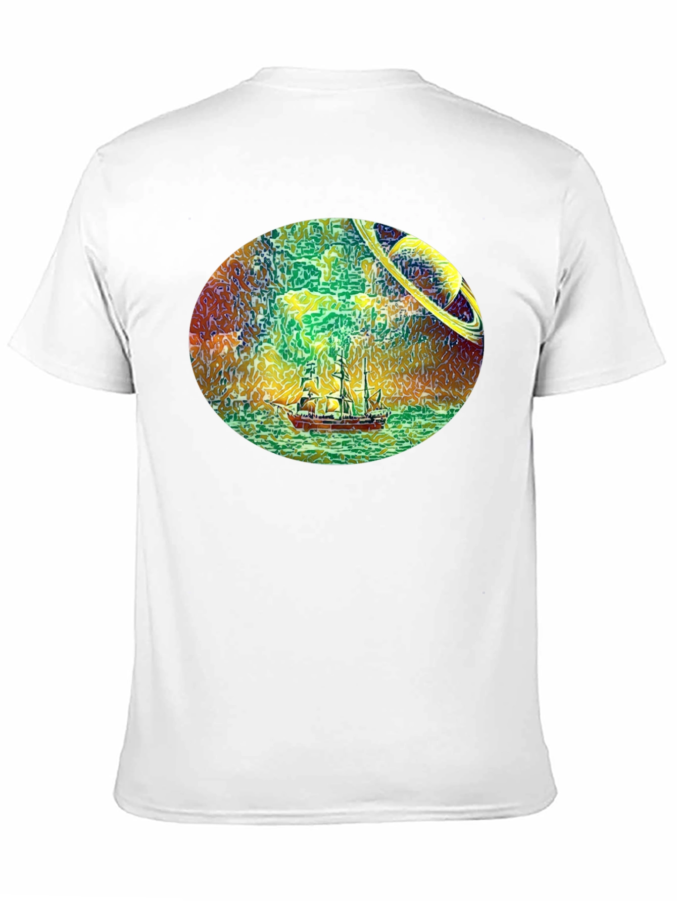 Space Sailing Black T-Shirt