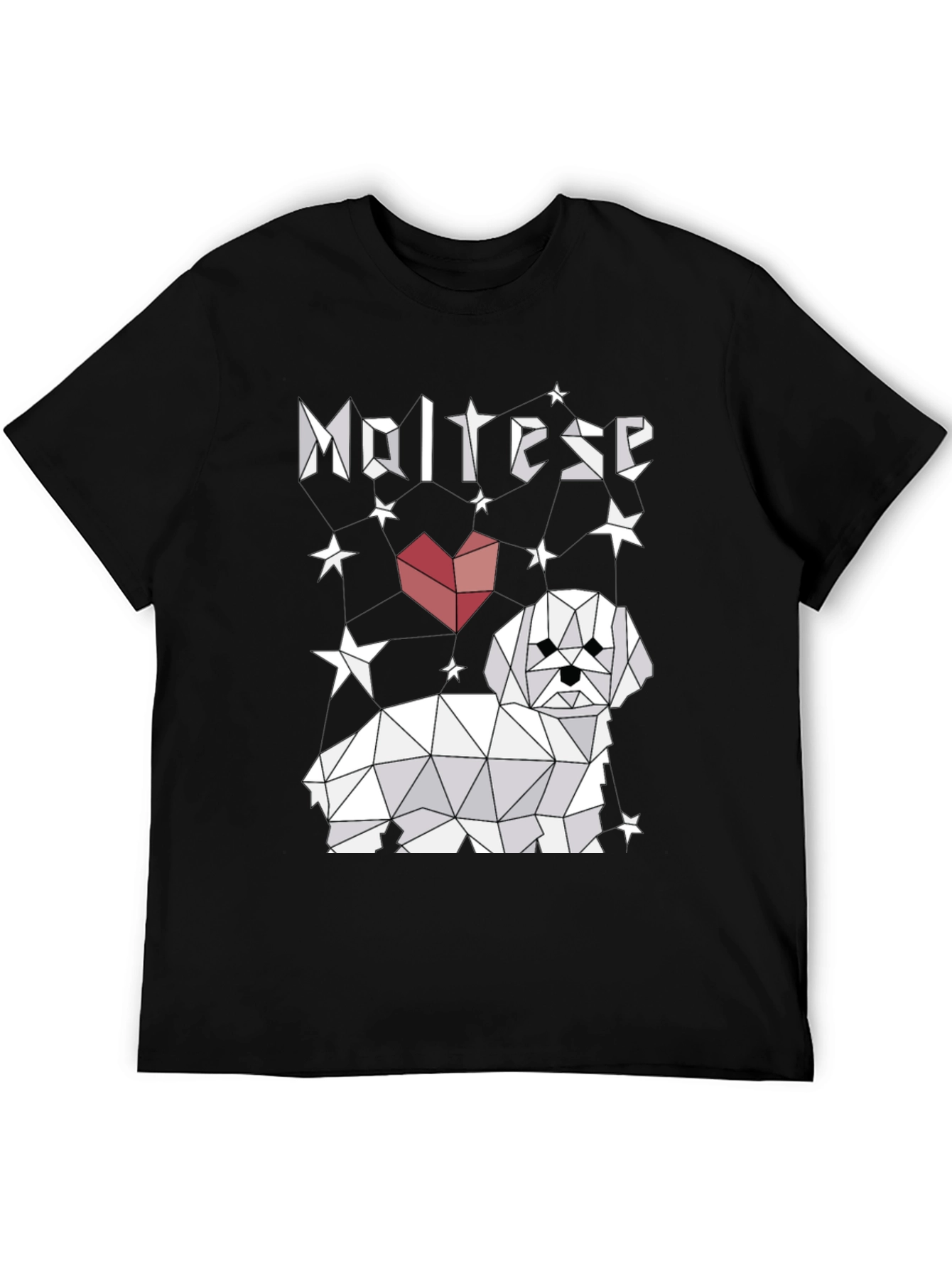 Geometric Maltese Dog T-Shirt
